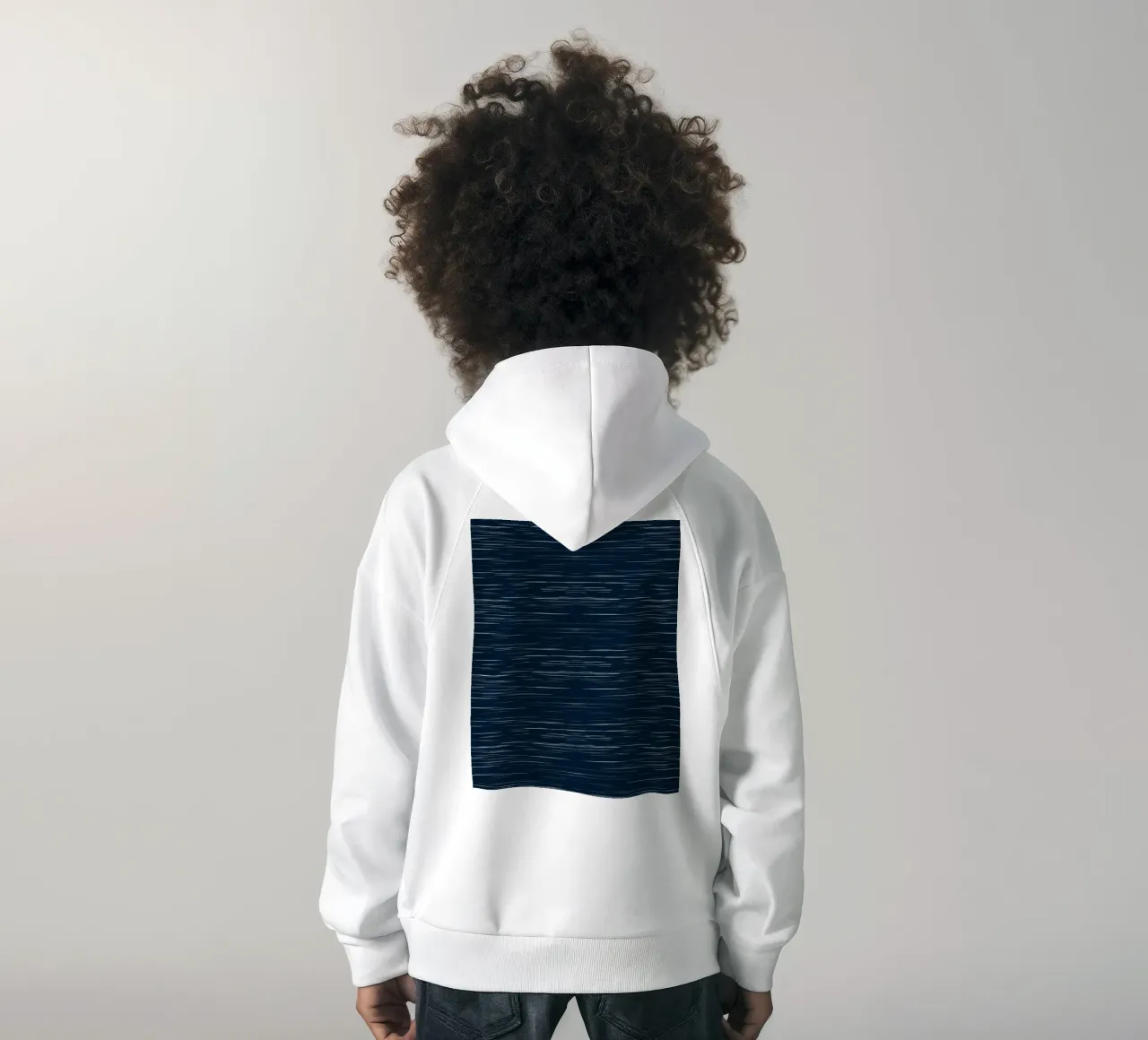 Meteoor Strepen Donker Denim kinder hoodie van SilverPegasus