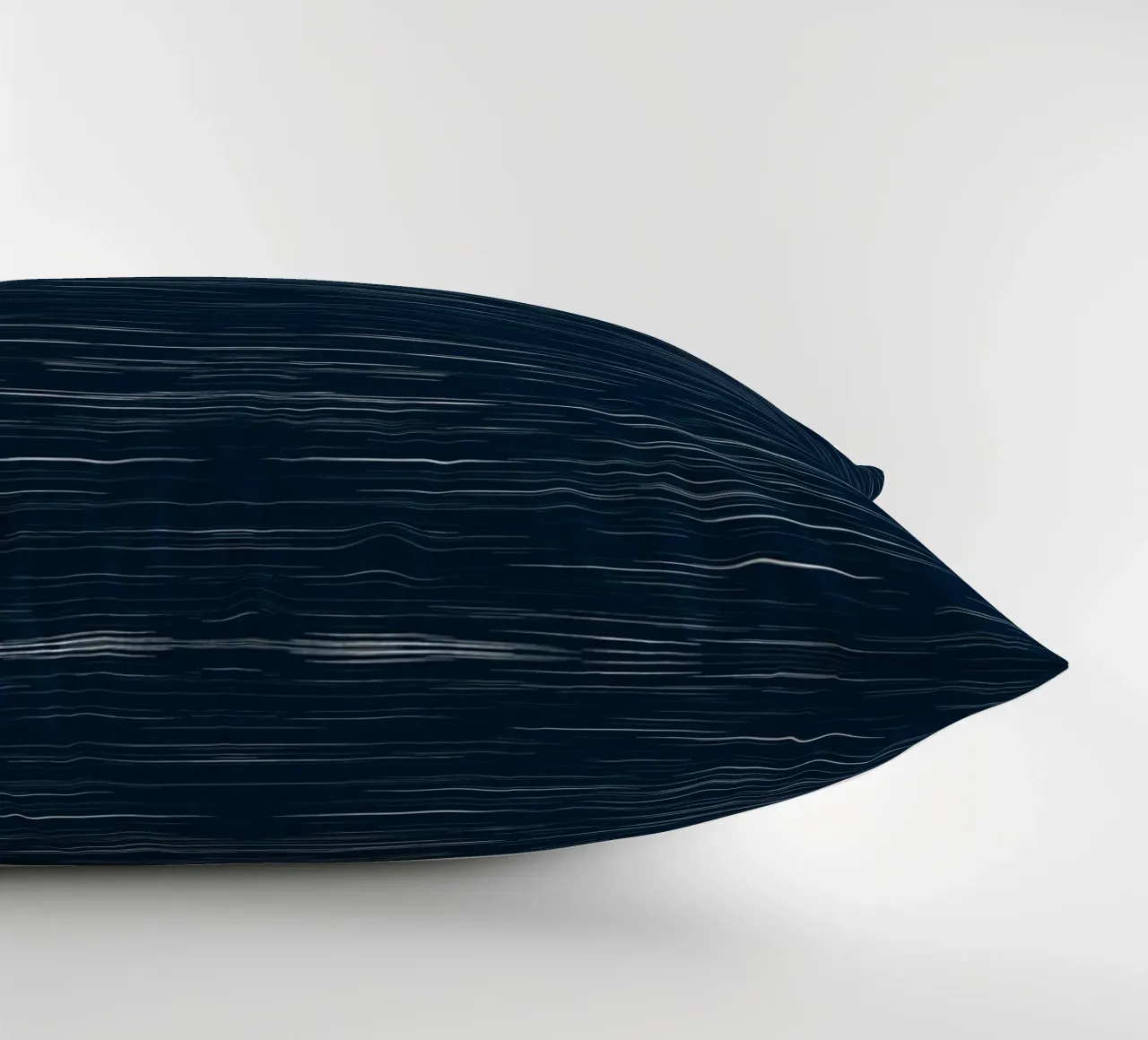 Meteor Stripes Dark Denim decorative cushion by SilverPegasus