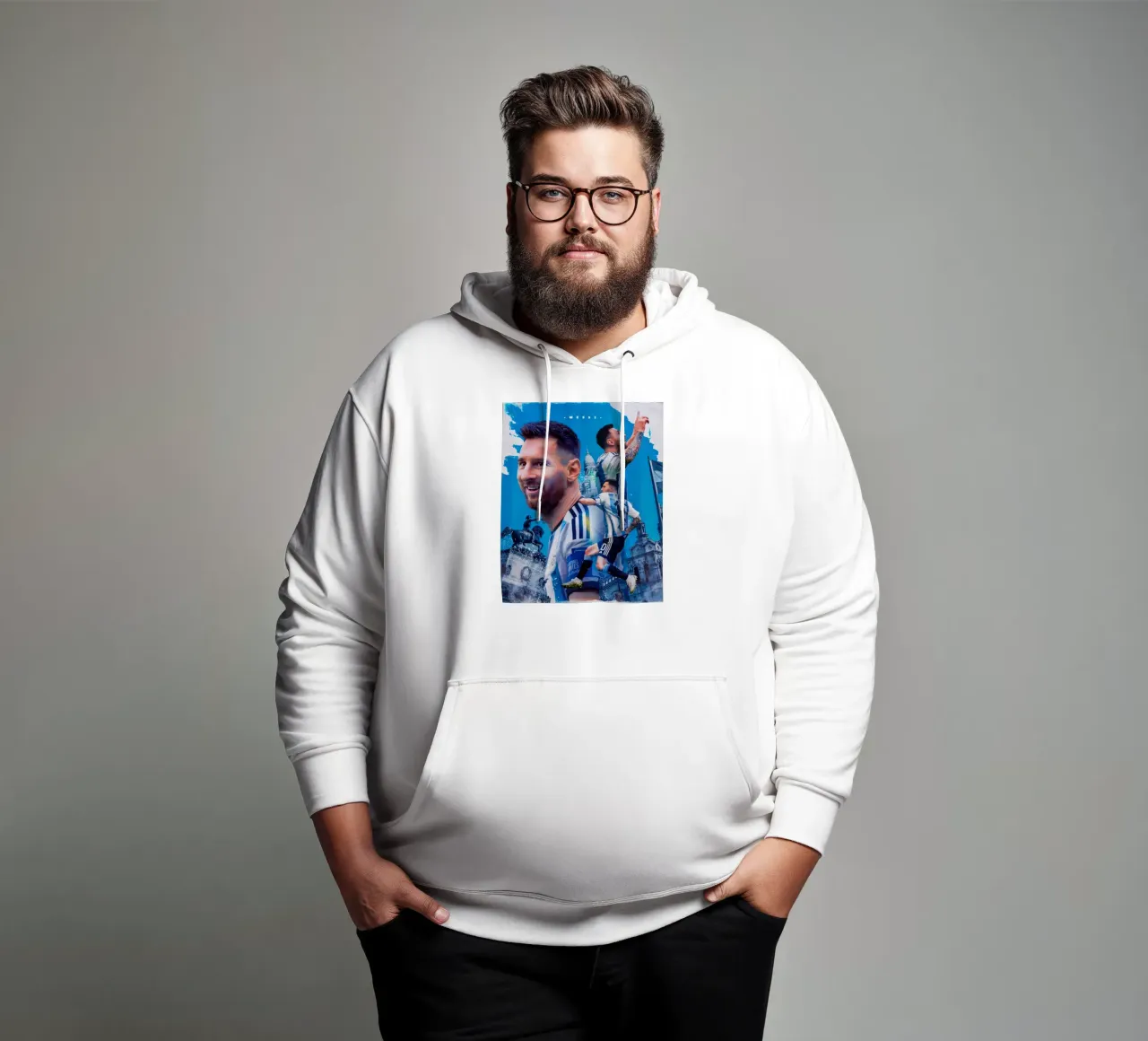 Lionel Messi felpa con cappuccio da Indah Creative
