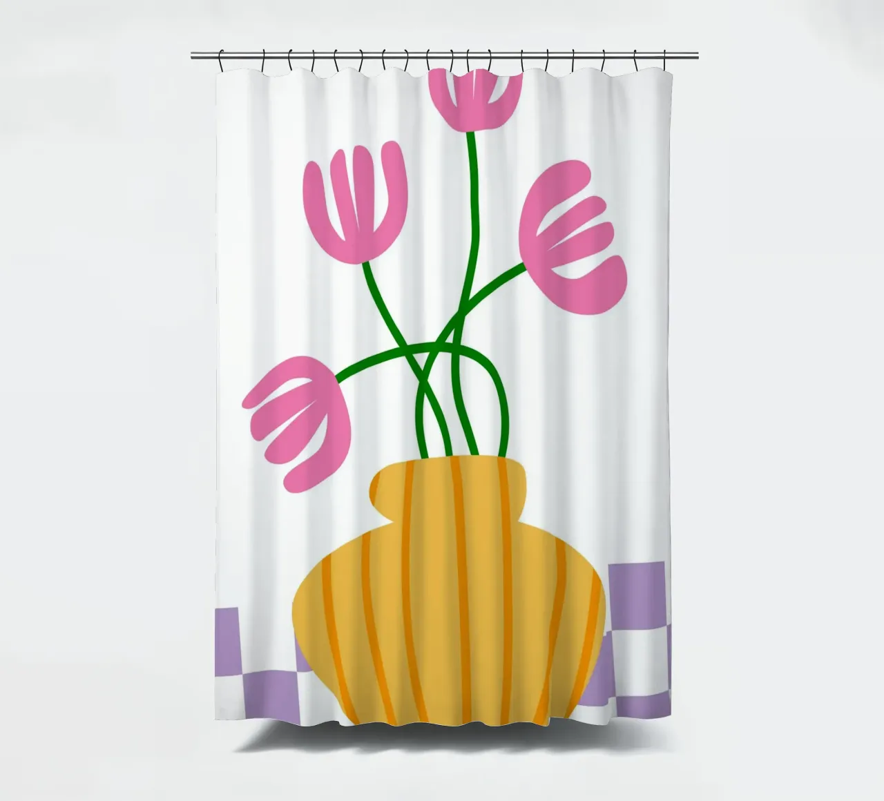 Abstrakte florale Kunst Duschvorhang von pdigitalprints
