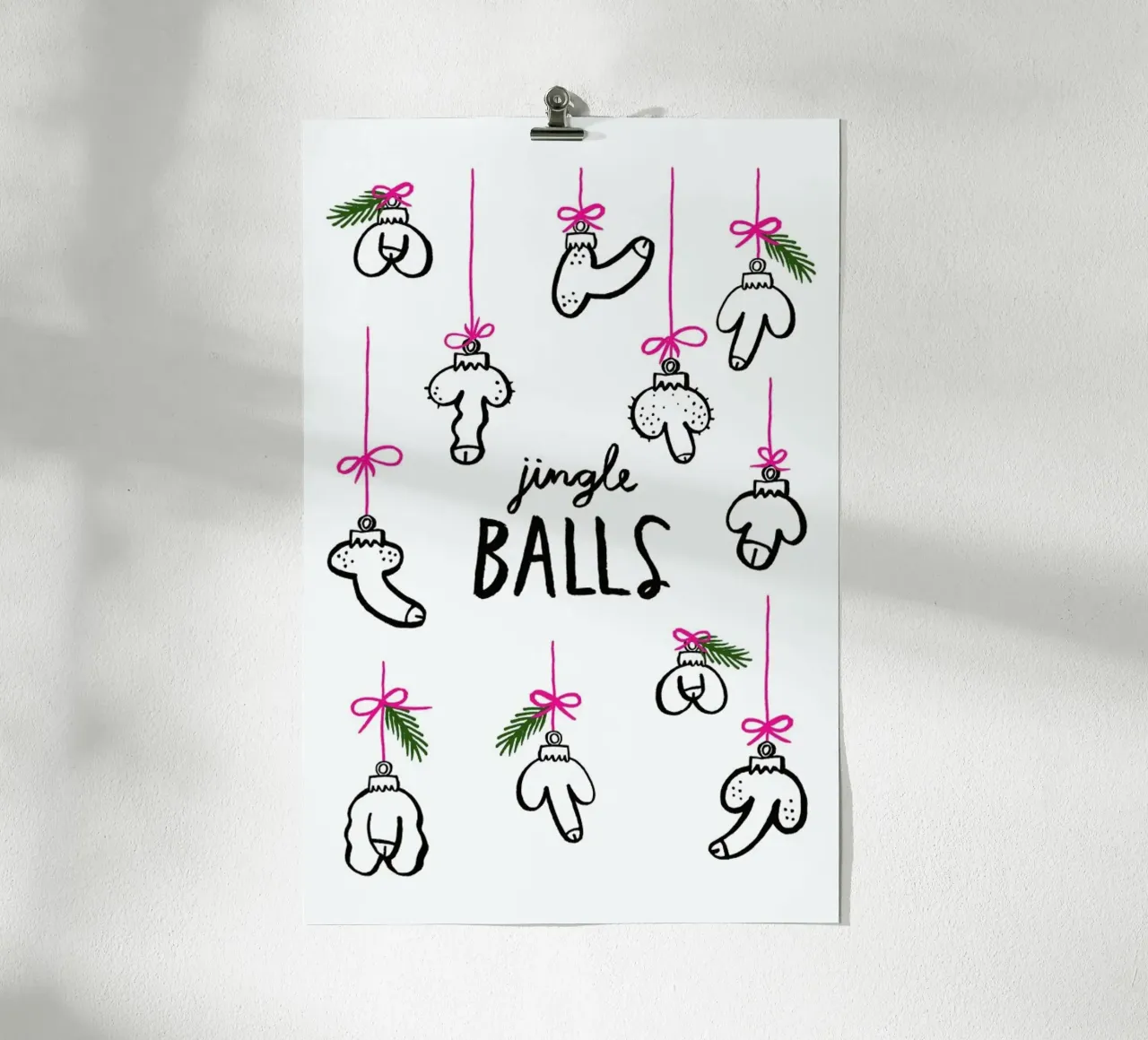 Jingle Balls poster con telaio in plastica da typealive