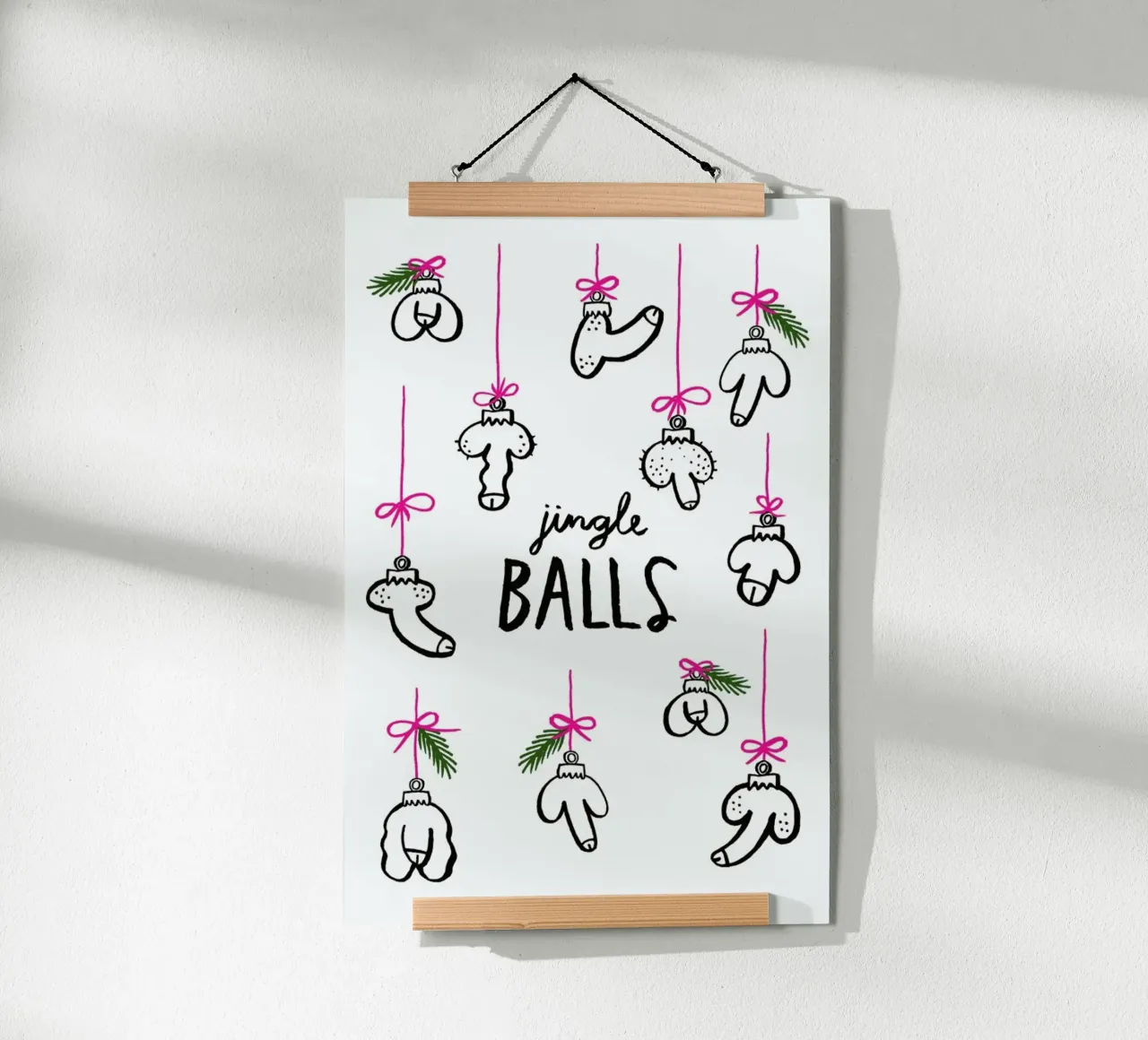 Jingle Balls poster con telaio in plastica da typealive