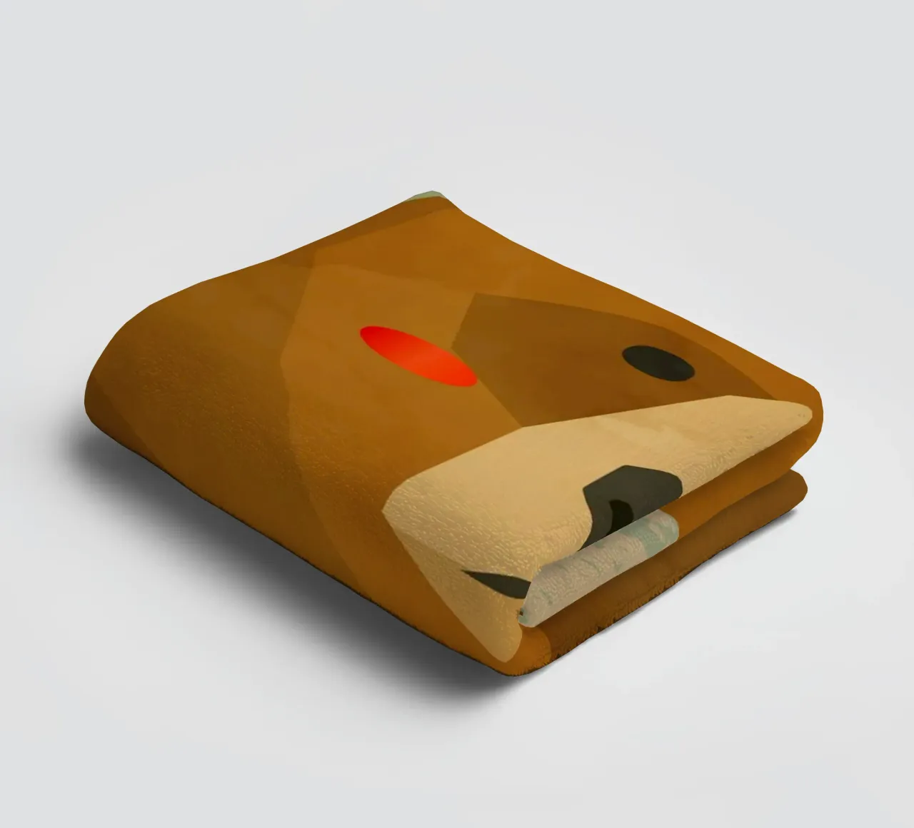 Orso geometrico stilizzato con colori tenui asciugamano da bagno da namosh