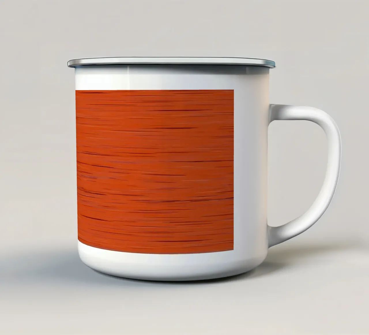 Meteor Stripes Arancione Ruggine tazza in smalto da SilverPegasus