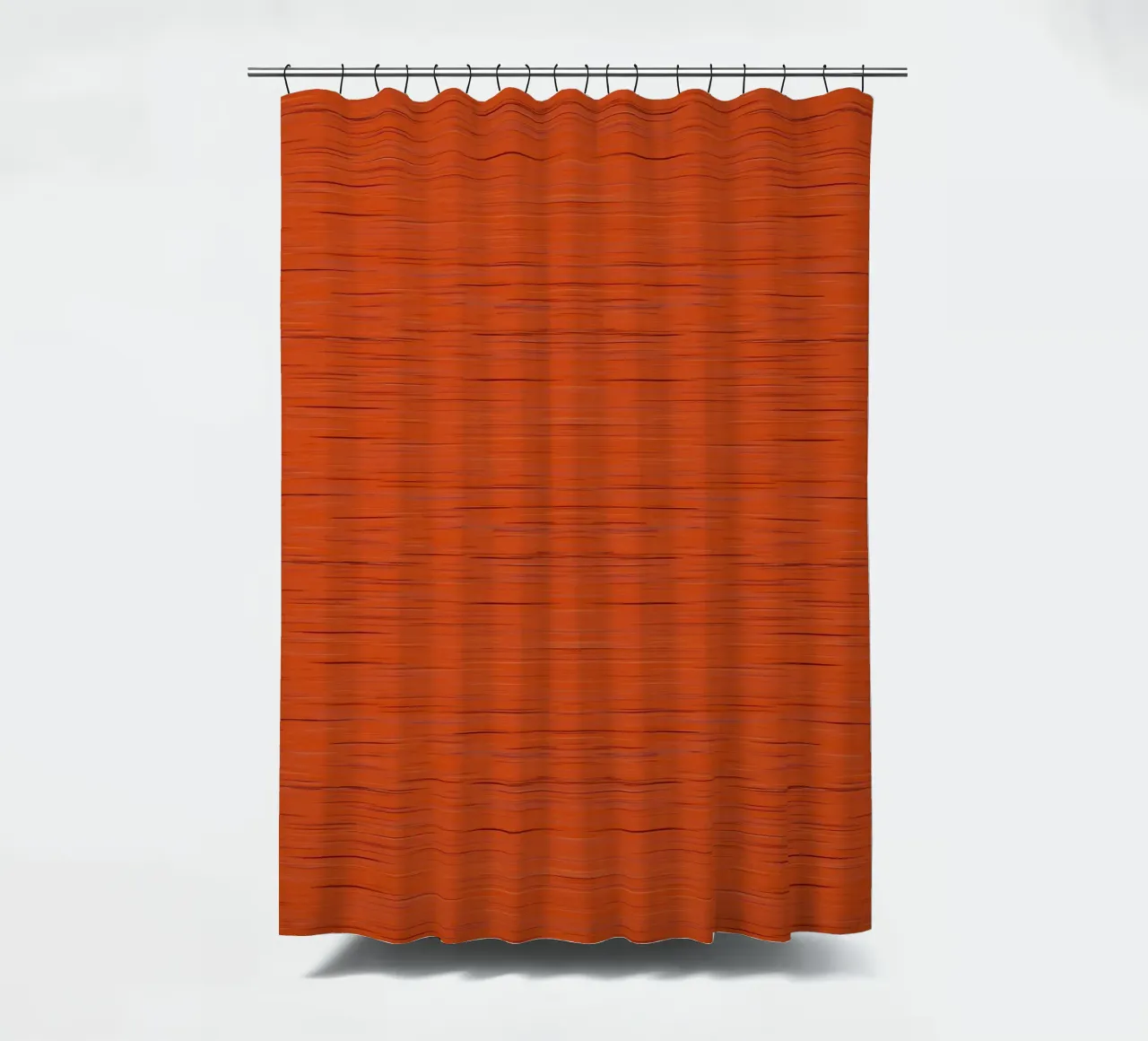 Meteor Stripes Rust Orange douchegordijn van SilverPegasus