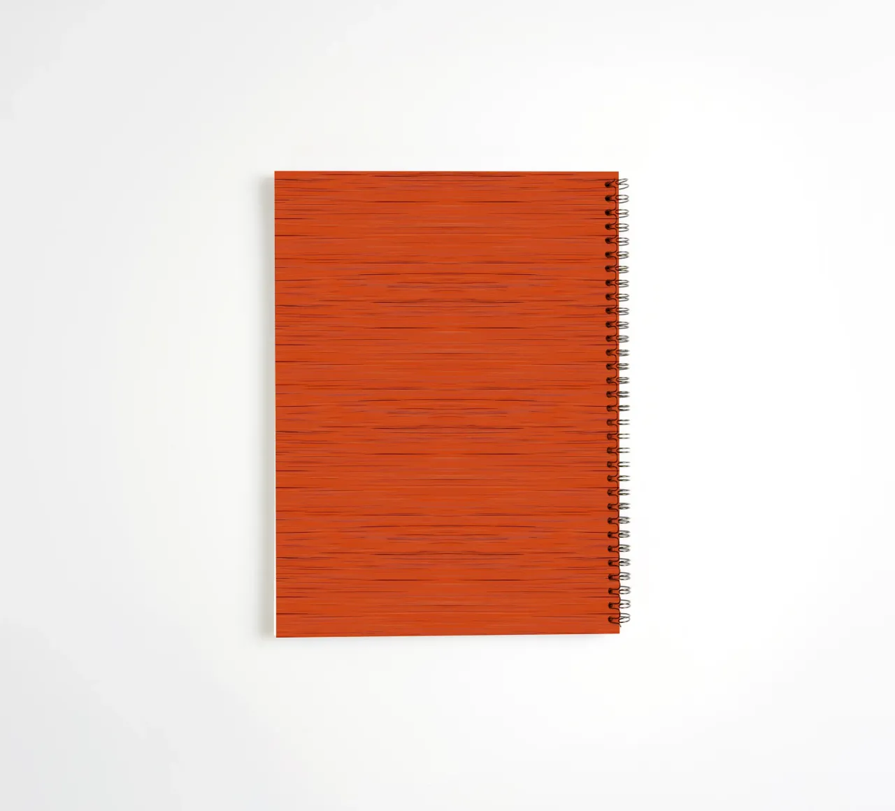 Meteor Stripes Rust Orange spiral notebook by SilverPegasus