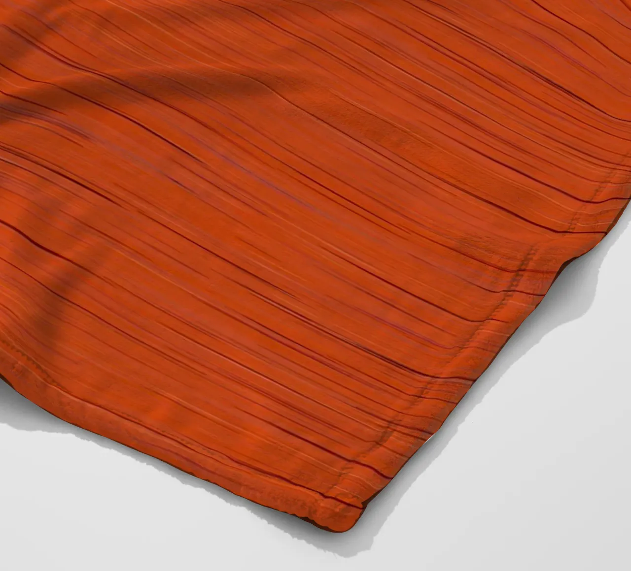Meteor Stripes Rust Orange fleece blanket by SilverPegasus