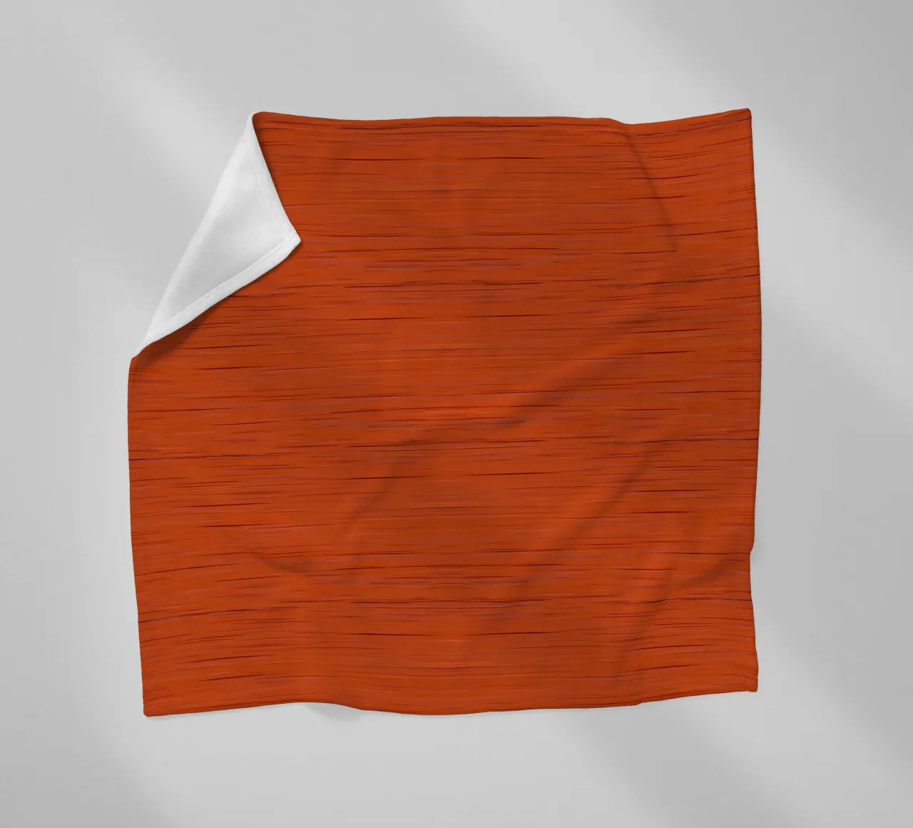 Meteor Stripes Rust Orange fleece blanket by SilverPegasus