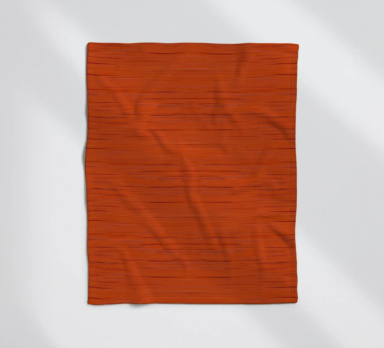 Meteor Stripes Rust Orange fleece blanket by SilverPegasus