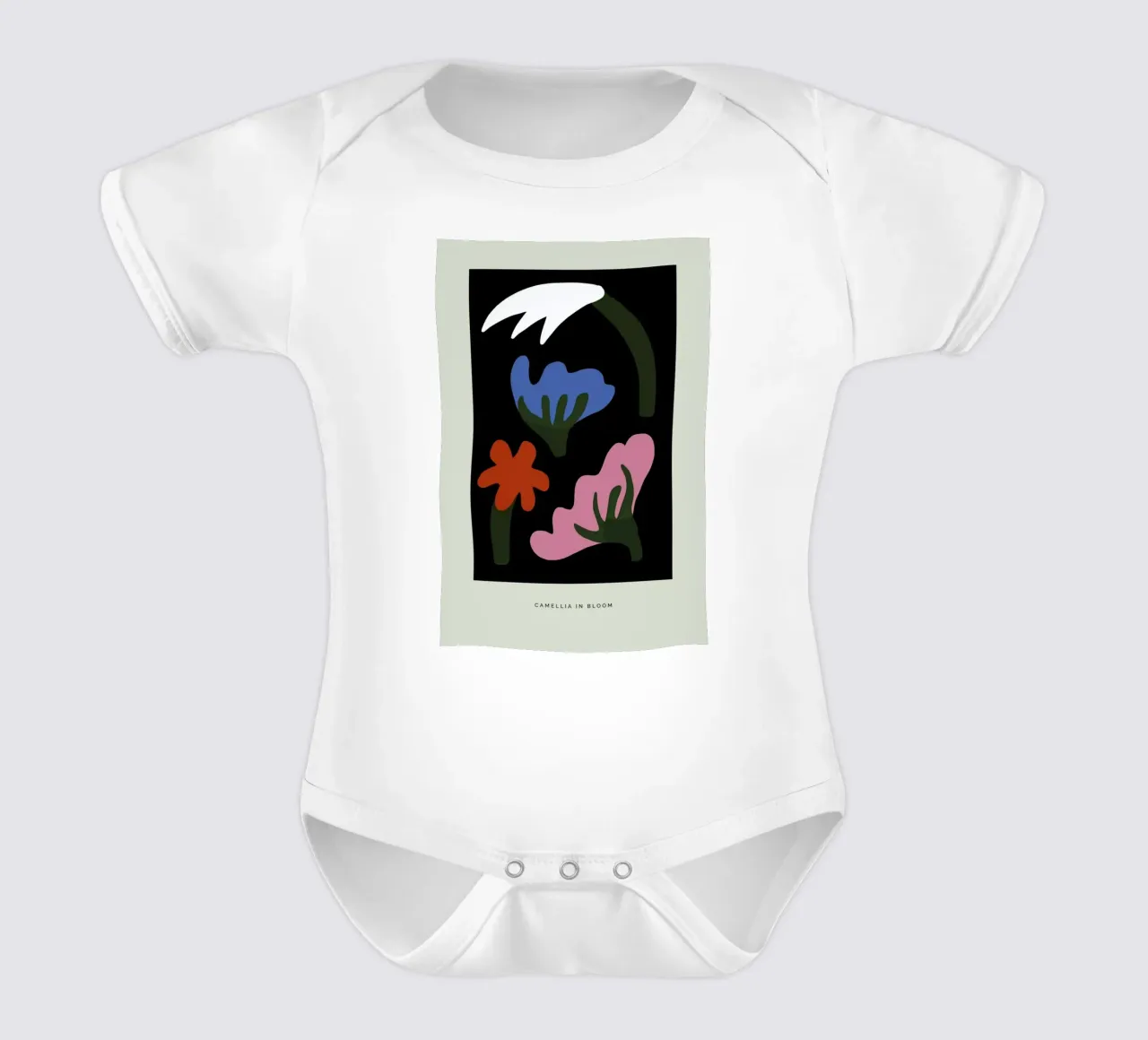 Camellia In Bloom II body neonato maniche corte da Studio One