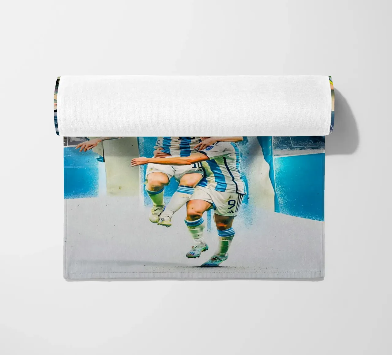 Lionel Messi beach towel by Indah Creative