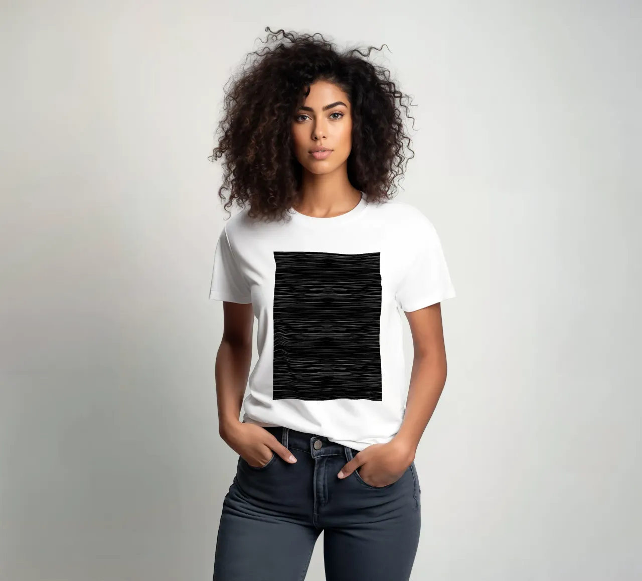 Meteor Stripes Nero profondo t-shirt da SilverPegasus