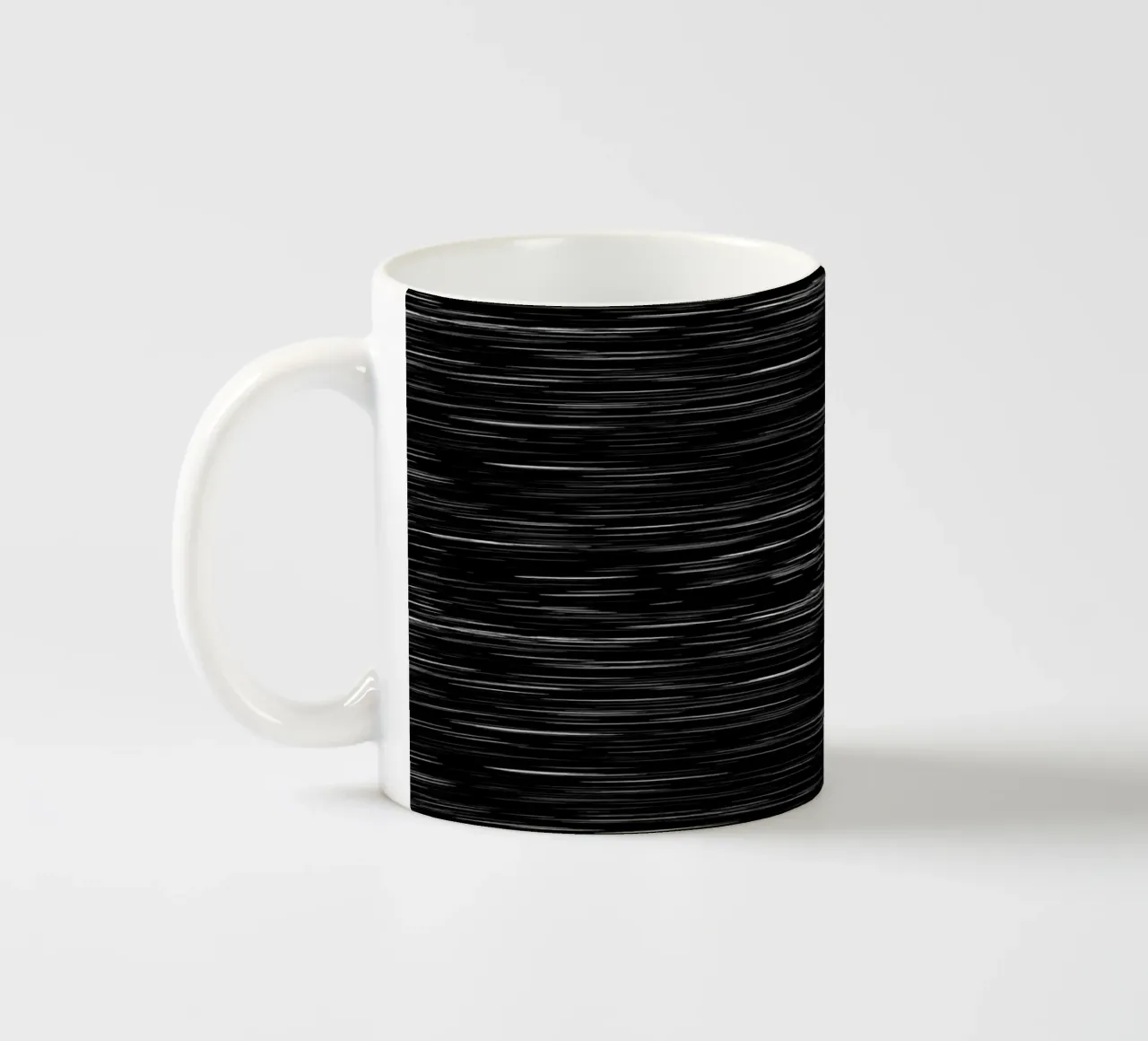 Meteor Stripes Nero profondo tazza in ceramica da SilverPegasus