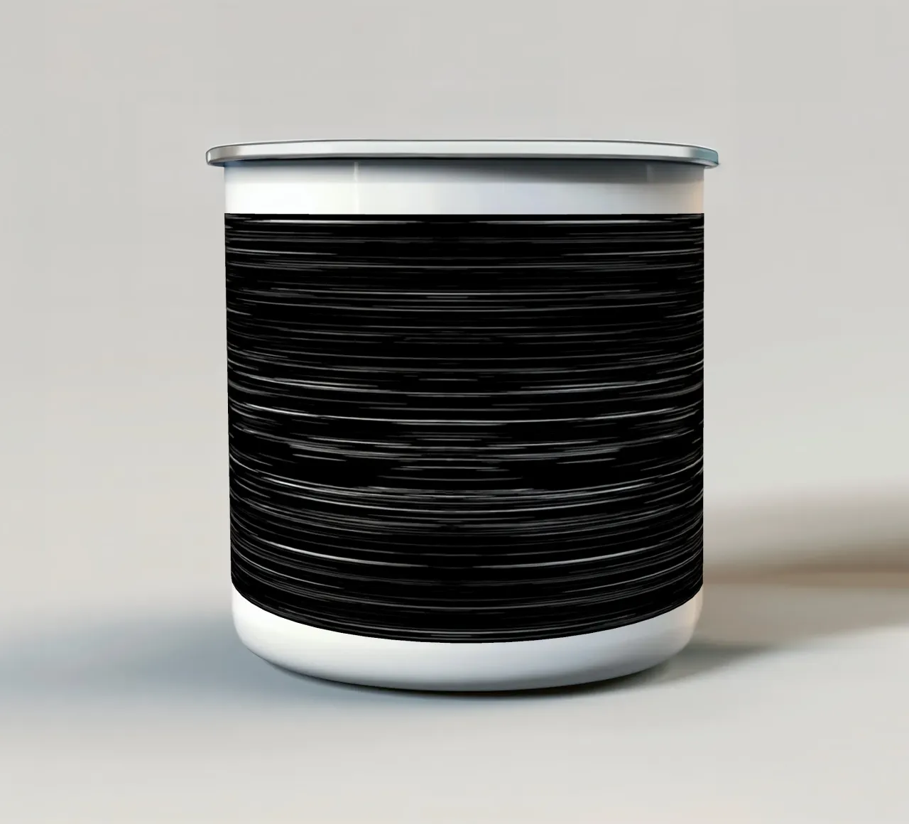 Meteor Stripes Nero profondo tazza in smalto da SilverPegasus
