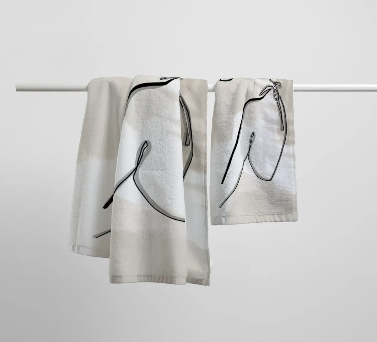 Summer Lines No. 1 asciugamano da bagno da KRUTH DESIGN