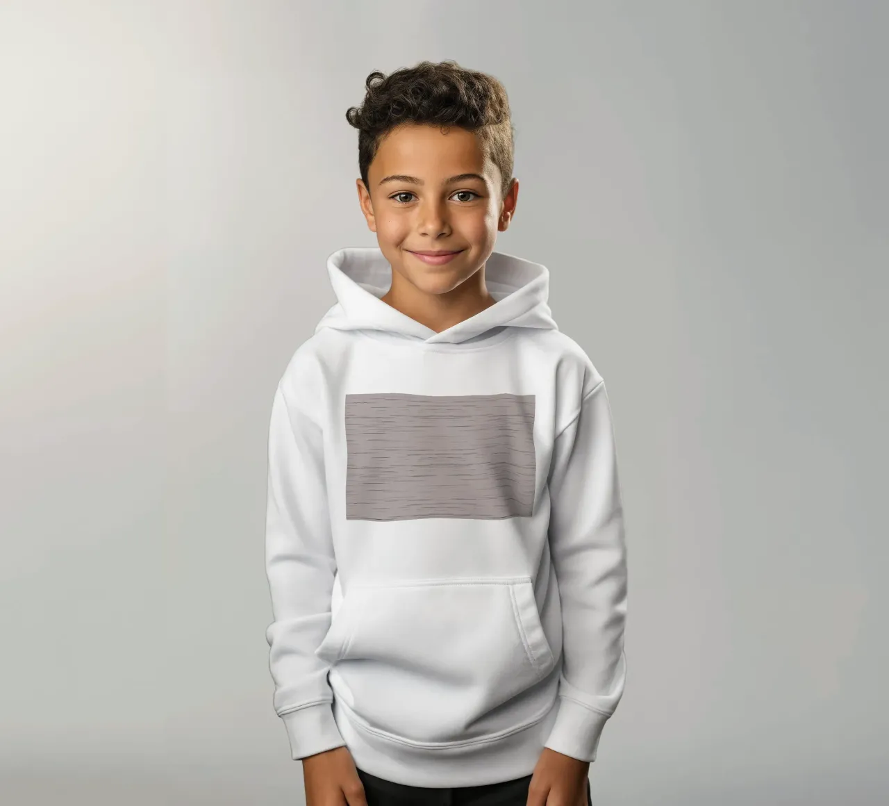 Meteor Stripes Taupe felpa bambino con cappuccio da SilverPegasus