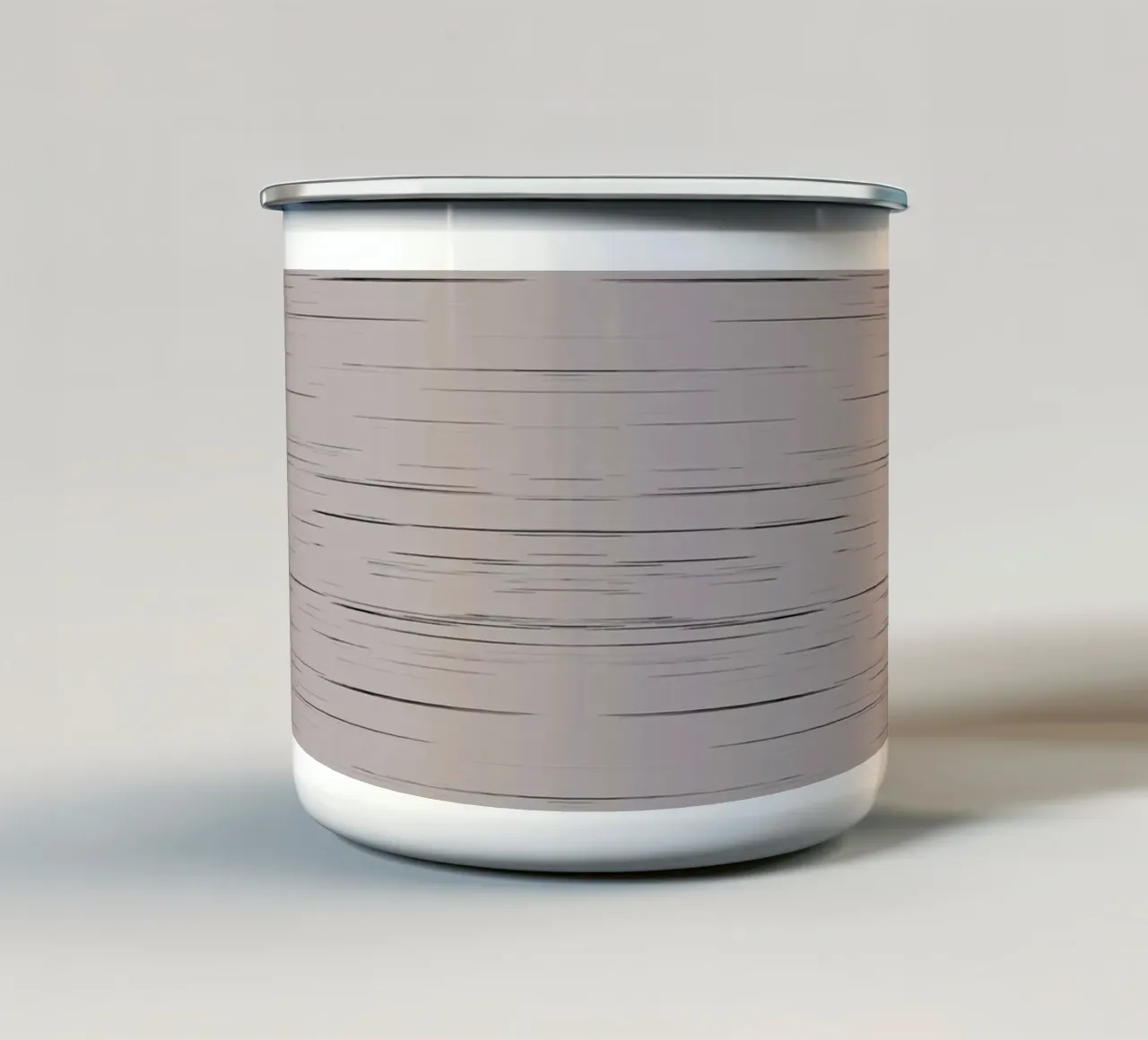 Meteor Stripes Taupe tazza in smalto da SilverPegasus