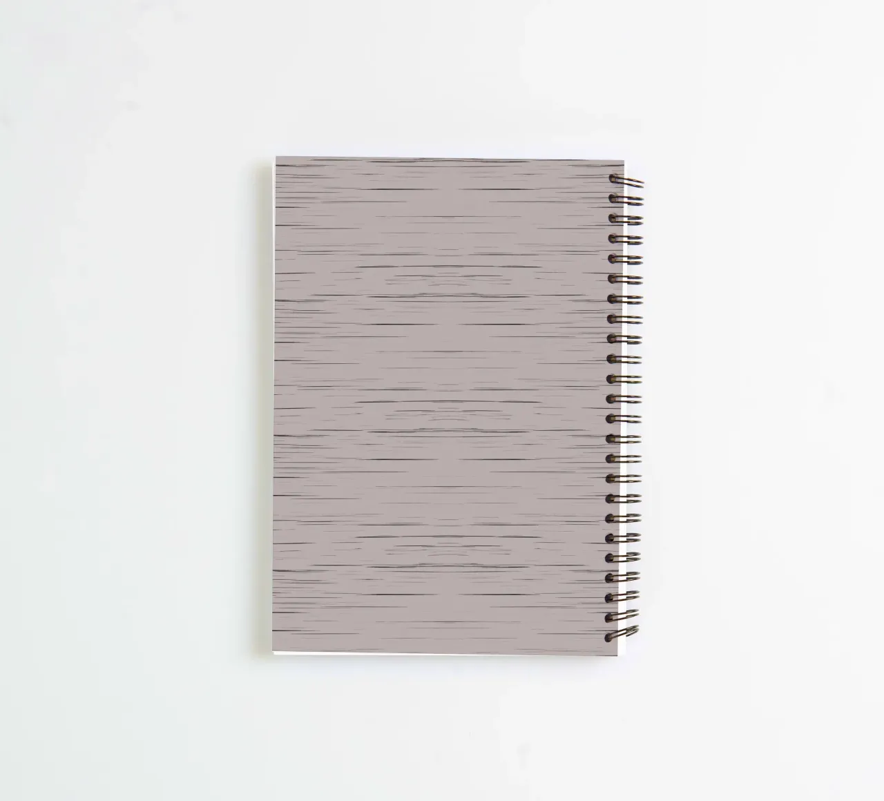 Meteor Stripes Taupe spiral notebook by SilverPegasus