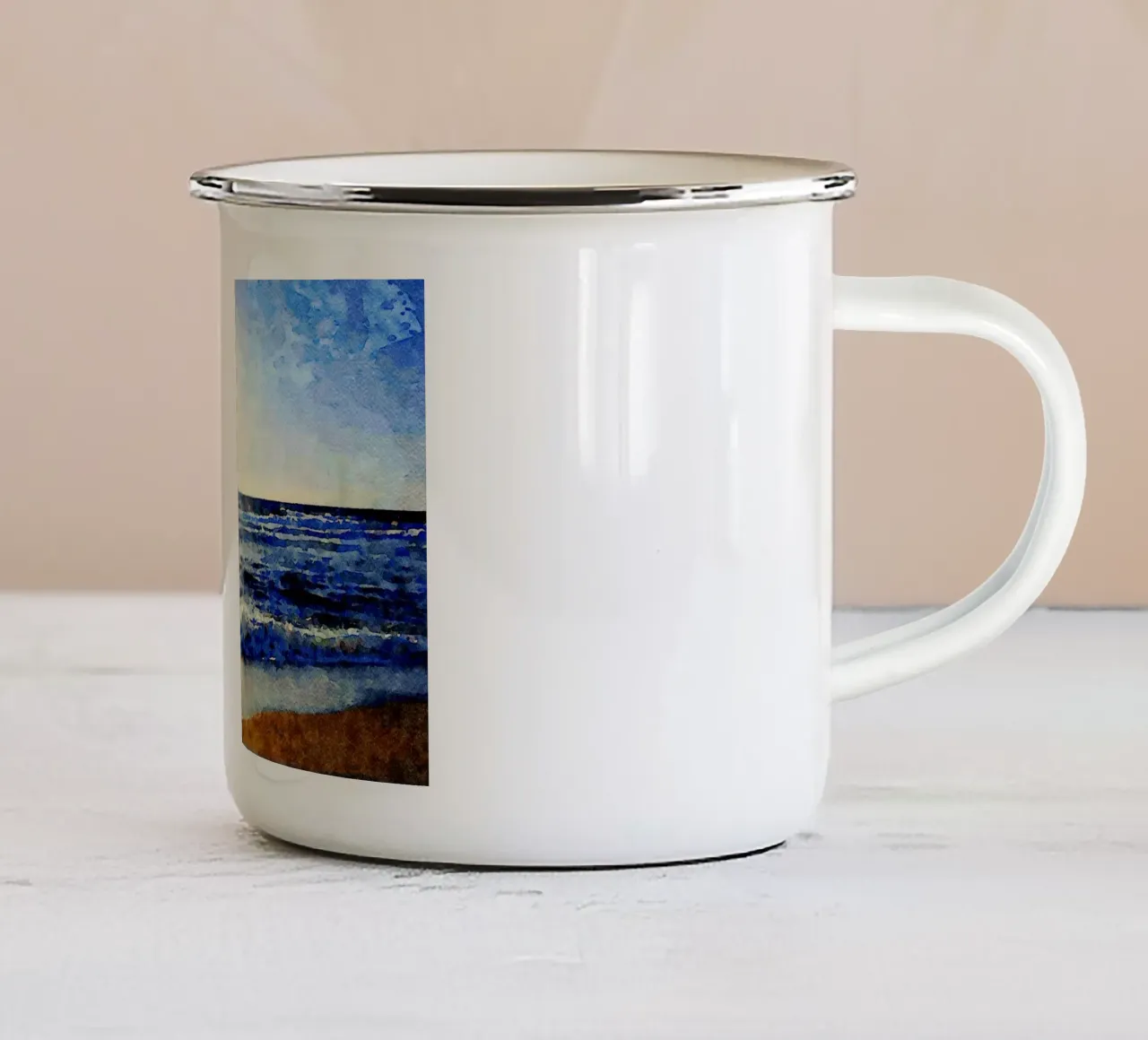 Il mare tazza in smalto da Massimo Frascogna
