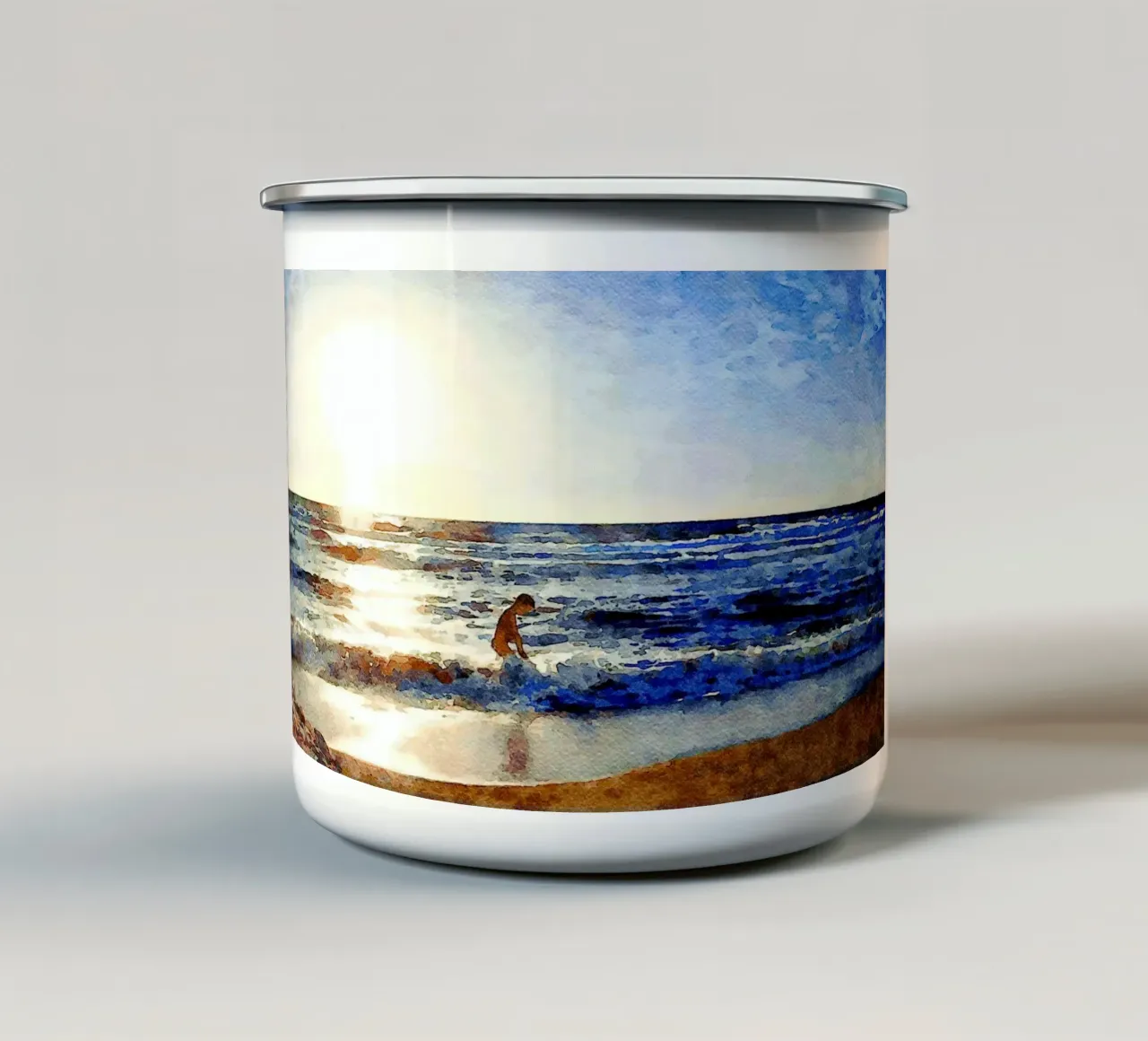 Il mare tazza in smalto da Massimo Frascogna