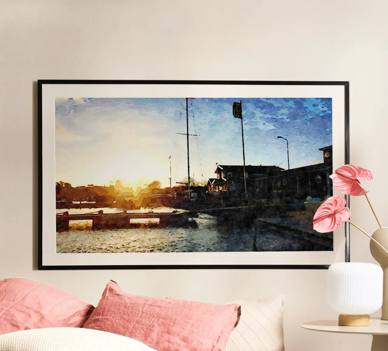 Marina poster con telaio in alluminio da Massimo Frascogna