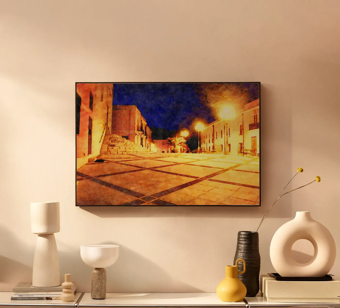 s Nachts acryl van Massimo Frascogna