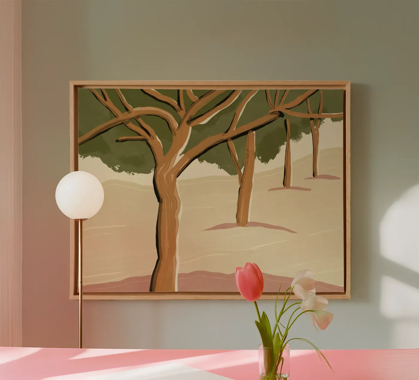 Bomen canvas van Little Dean