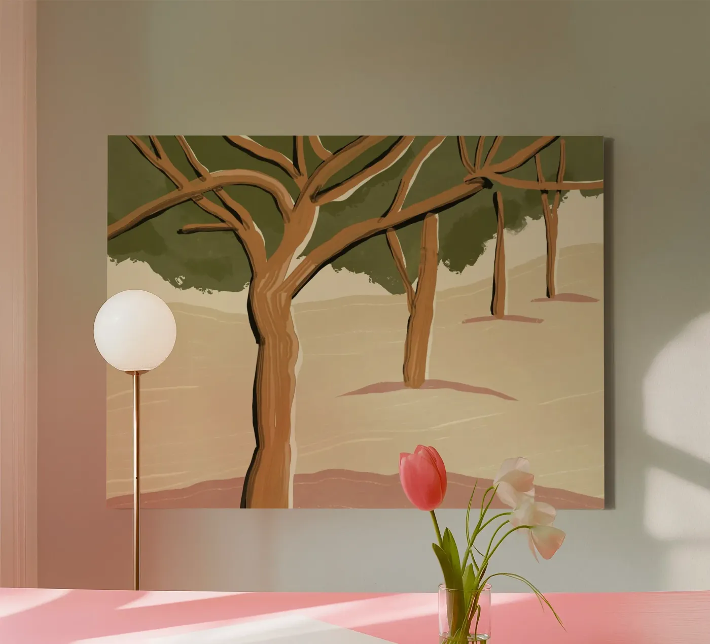 Bomen canvas van Little Dean