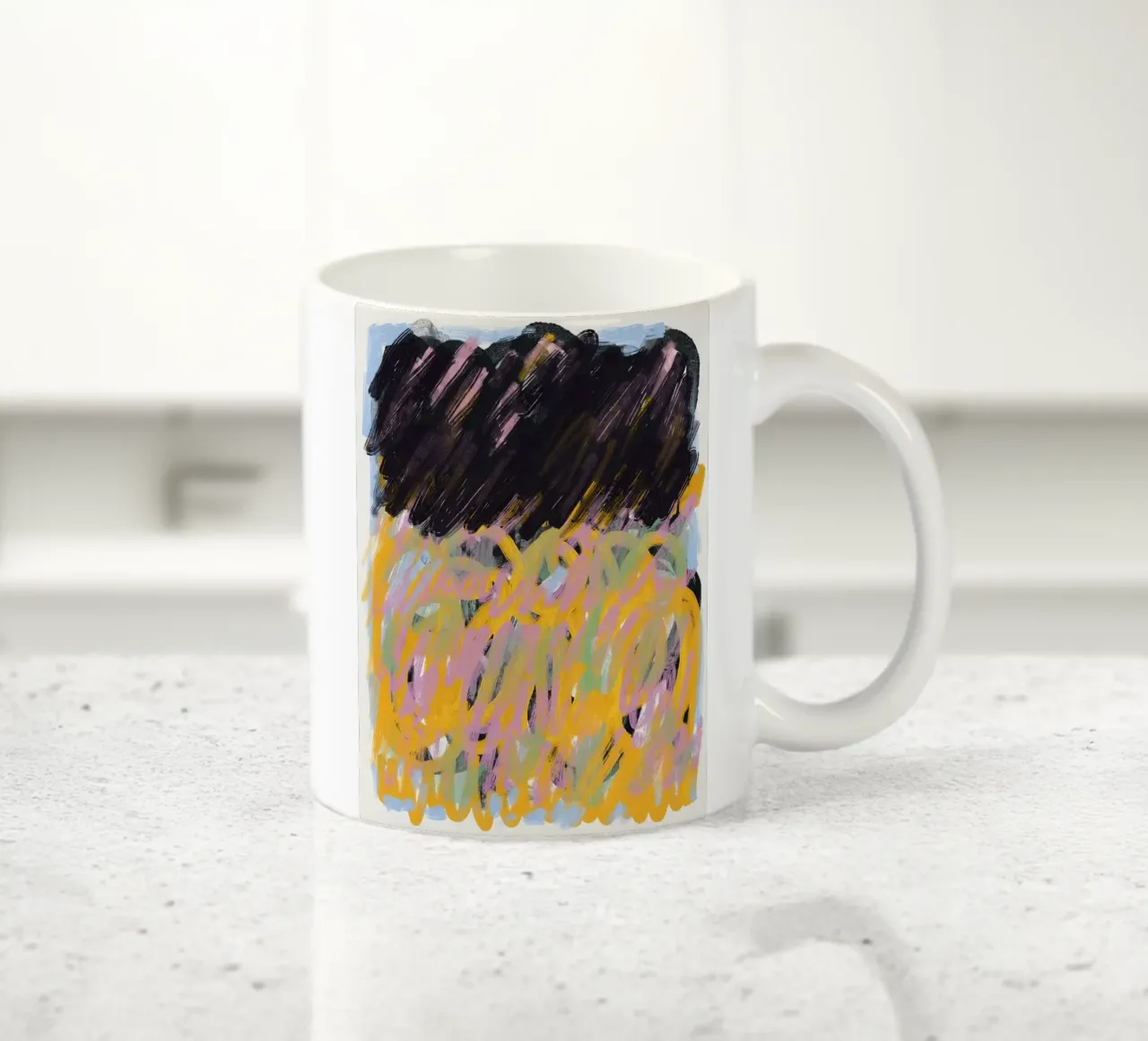 Espressione scarabocchiata tazza in ceramica da Little Dean