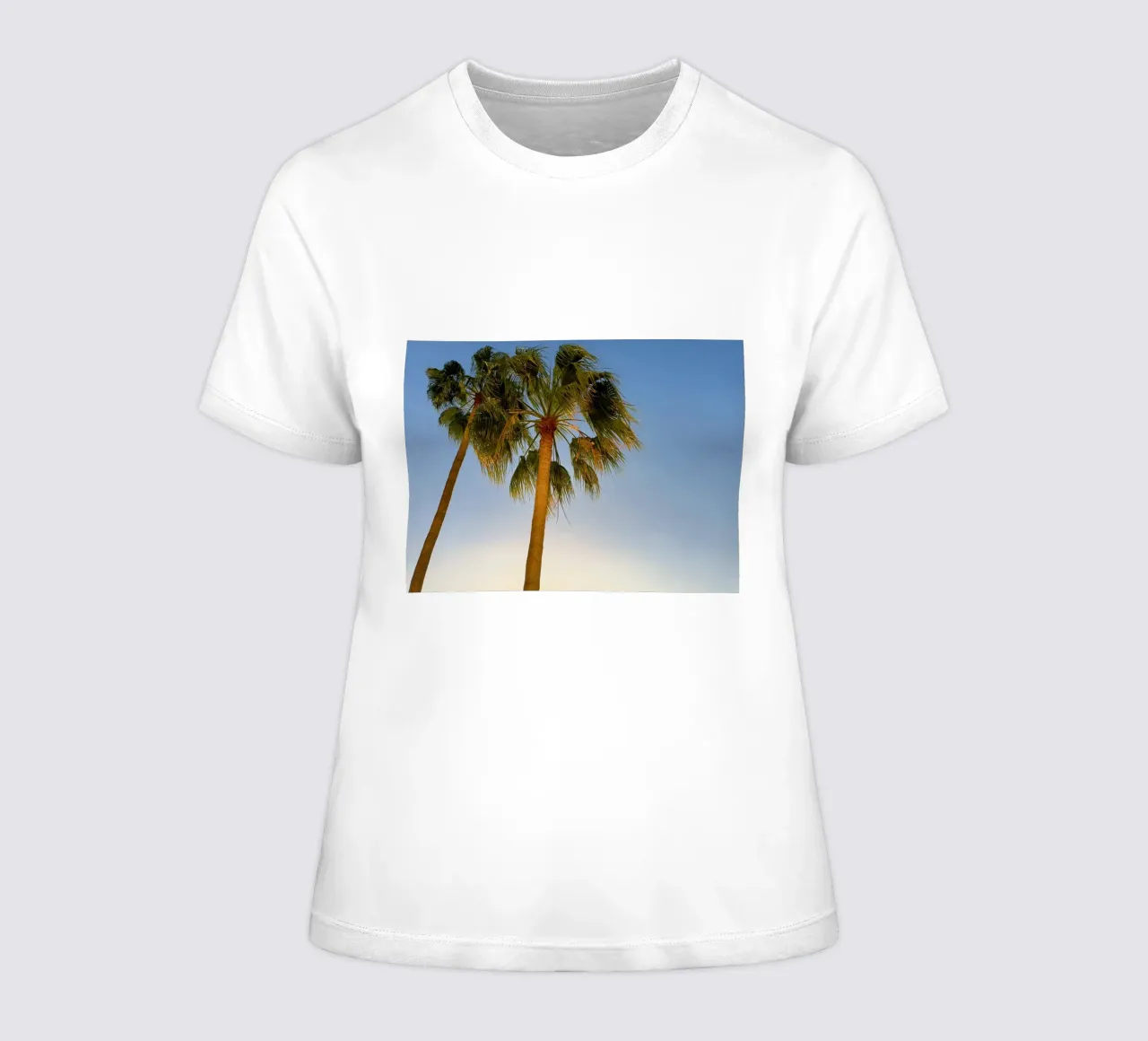 Palms women's fitted t-shirt by Massimo Frascogna