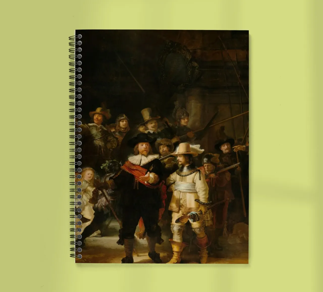 Rembrandt – The Night Watch (1642) spiral notebook by Wirla