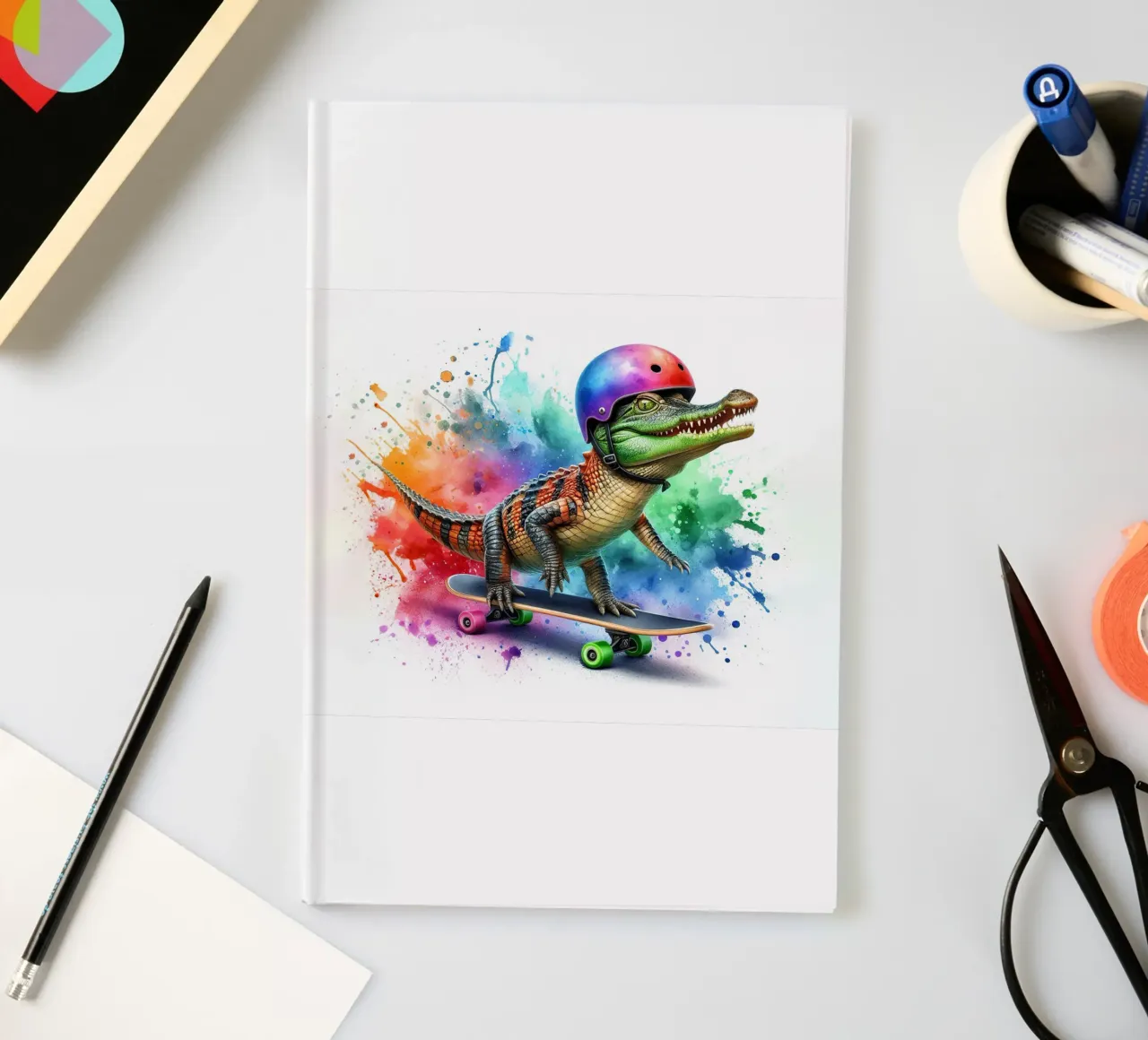 Skating Crocodile notebook by 🎁 ARTVI-SHOP