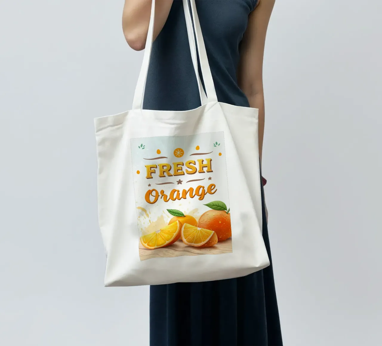 manifesto della mostra di arance fresche borsa in juta da 🎁 ARTVI-SHOP