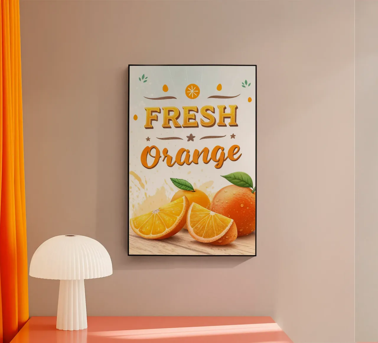 manifesto della mostra di arance fresche plexiglass da 🎁 ARTVI-SHOP