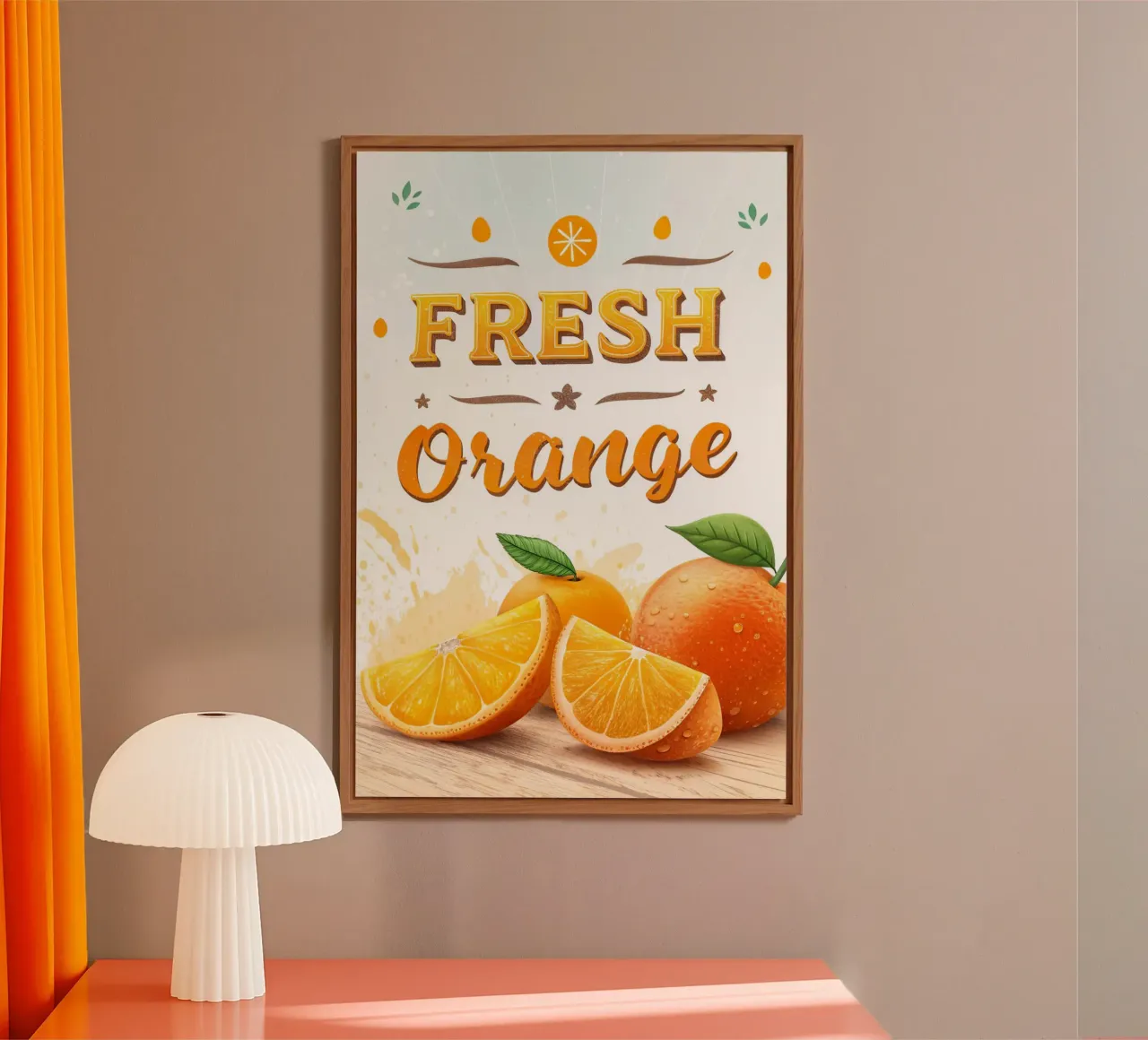 manifesto della mostra di arance fresche alluminio dibond da ARTVI-SHOP