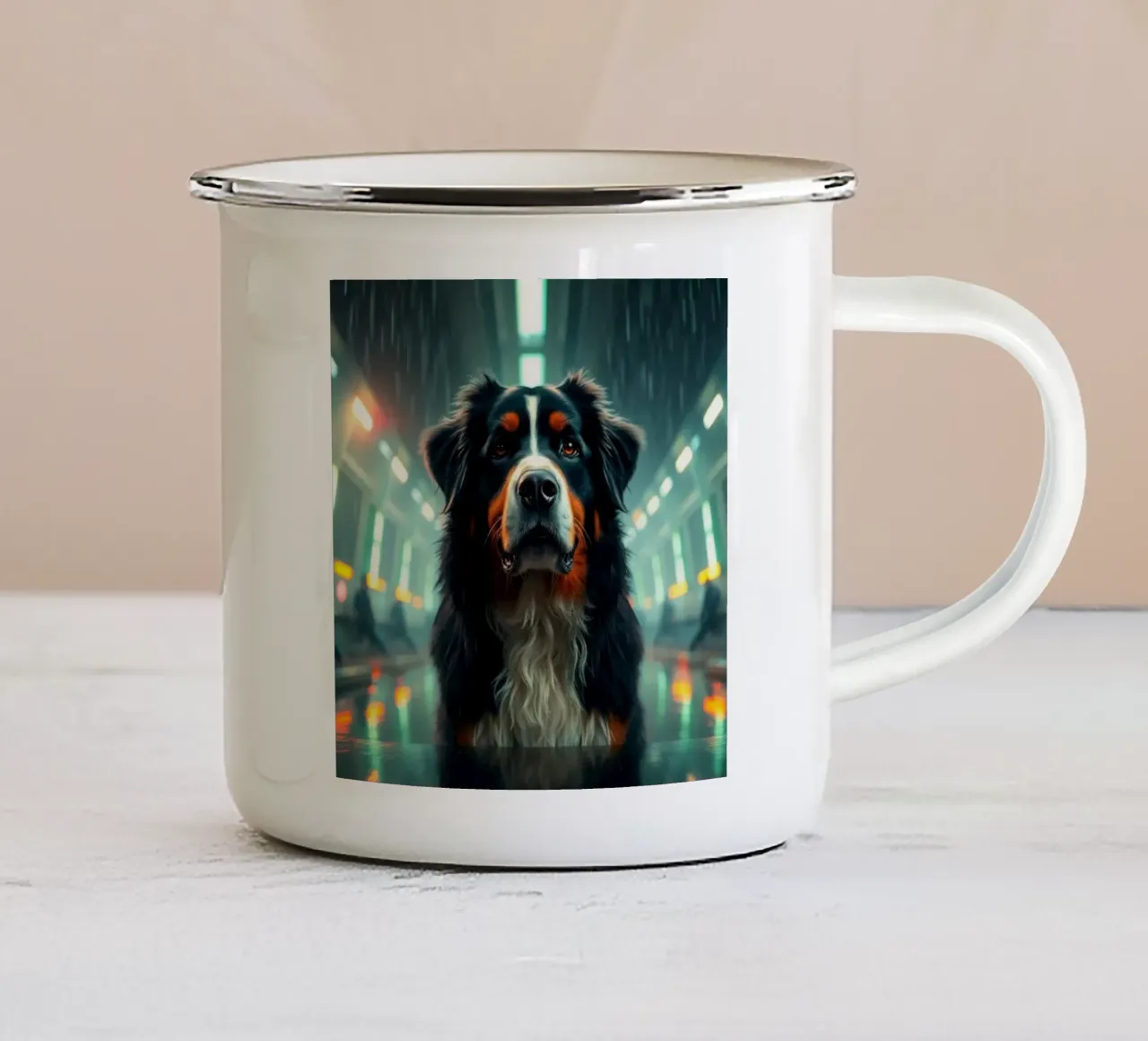 Bellissimo cane da montagna bernese #38 tazza in smalto da Yumis.Beargang.and.Me