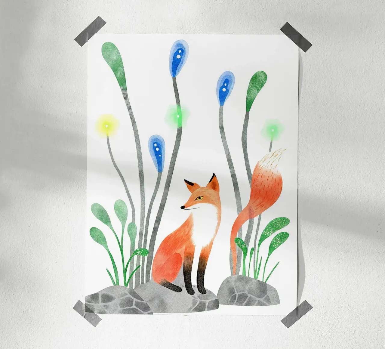La coda della volpe poster con telaio in alluminio da 🐹 BABY ART PRINTS