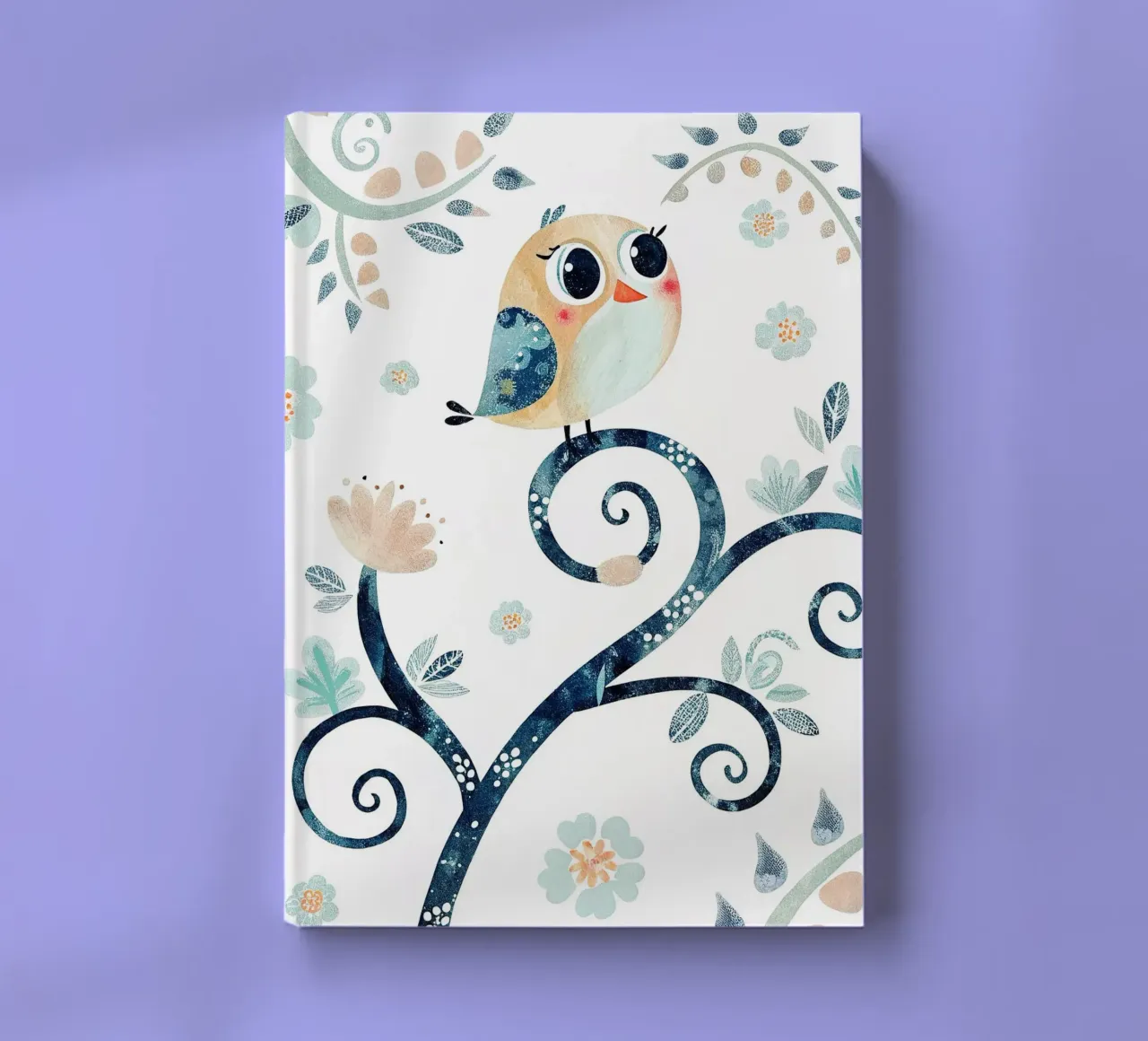 A very funny little bird notebook by 🐹 BABY ART PRINTS