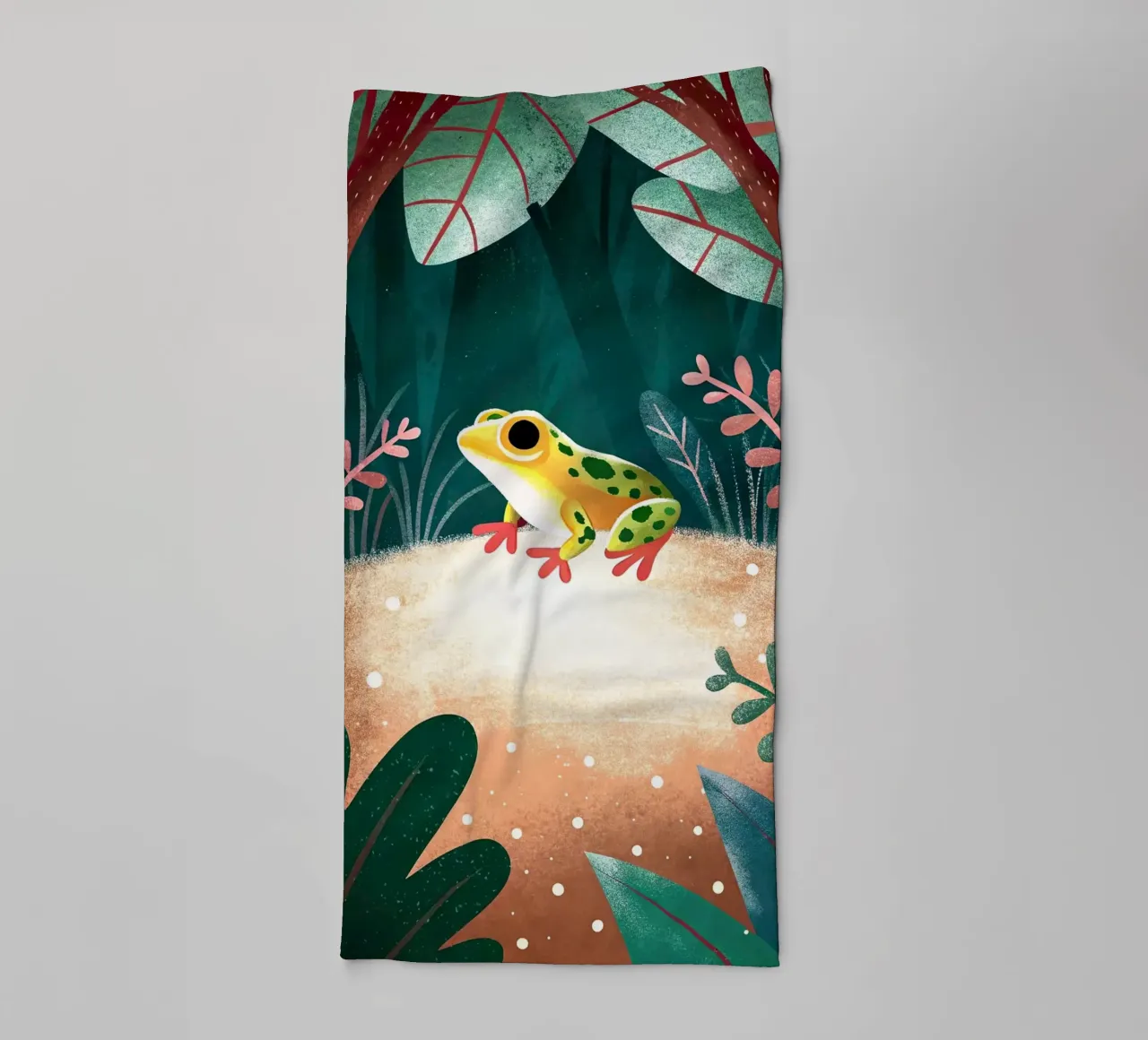 the forest frog towel by 🐹 BABY ART PRINTS