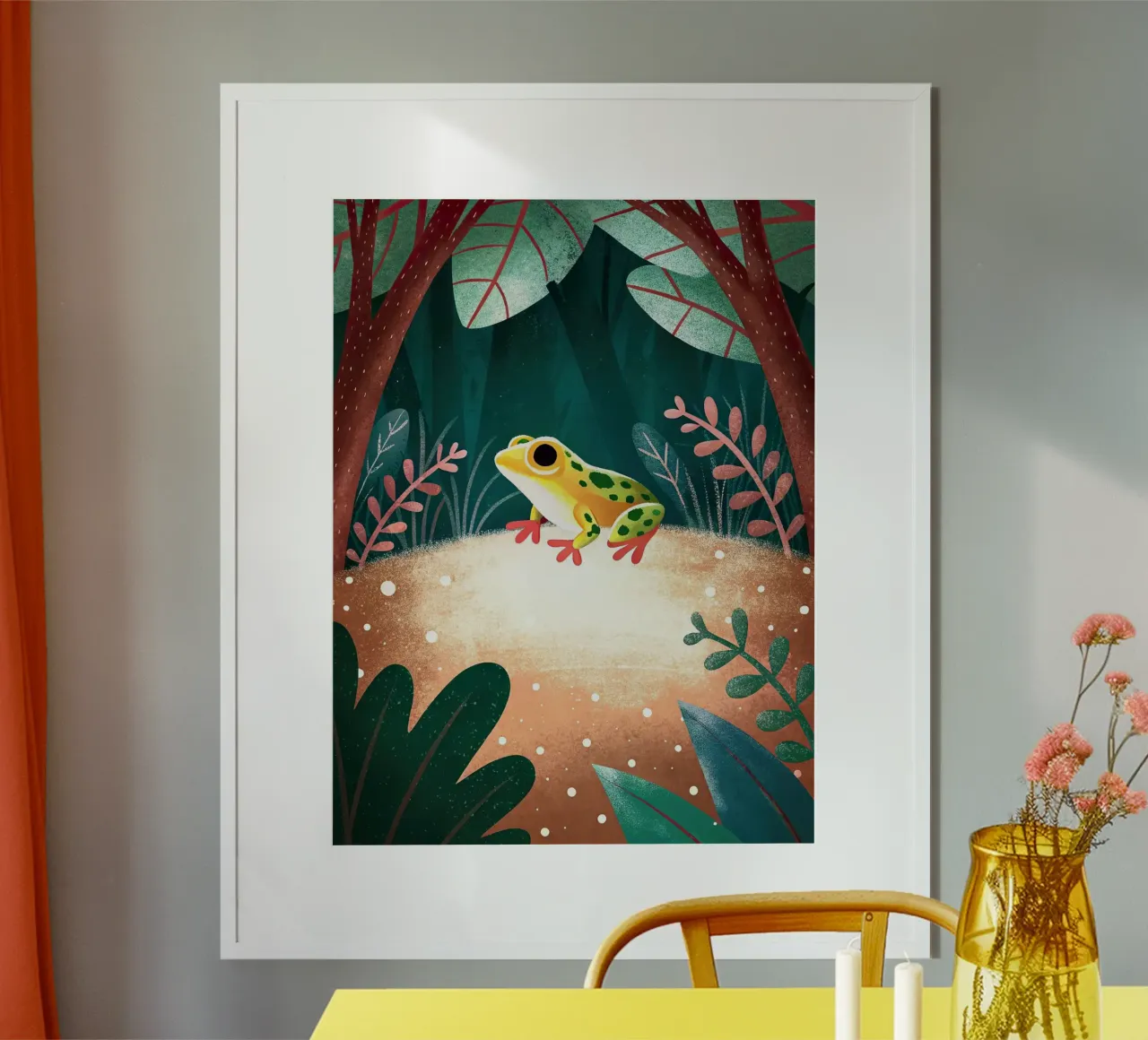 la rana della foresta poster con telaio in plastica da 🐹 BABY ART PRINTS