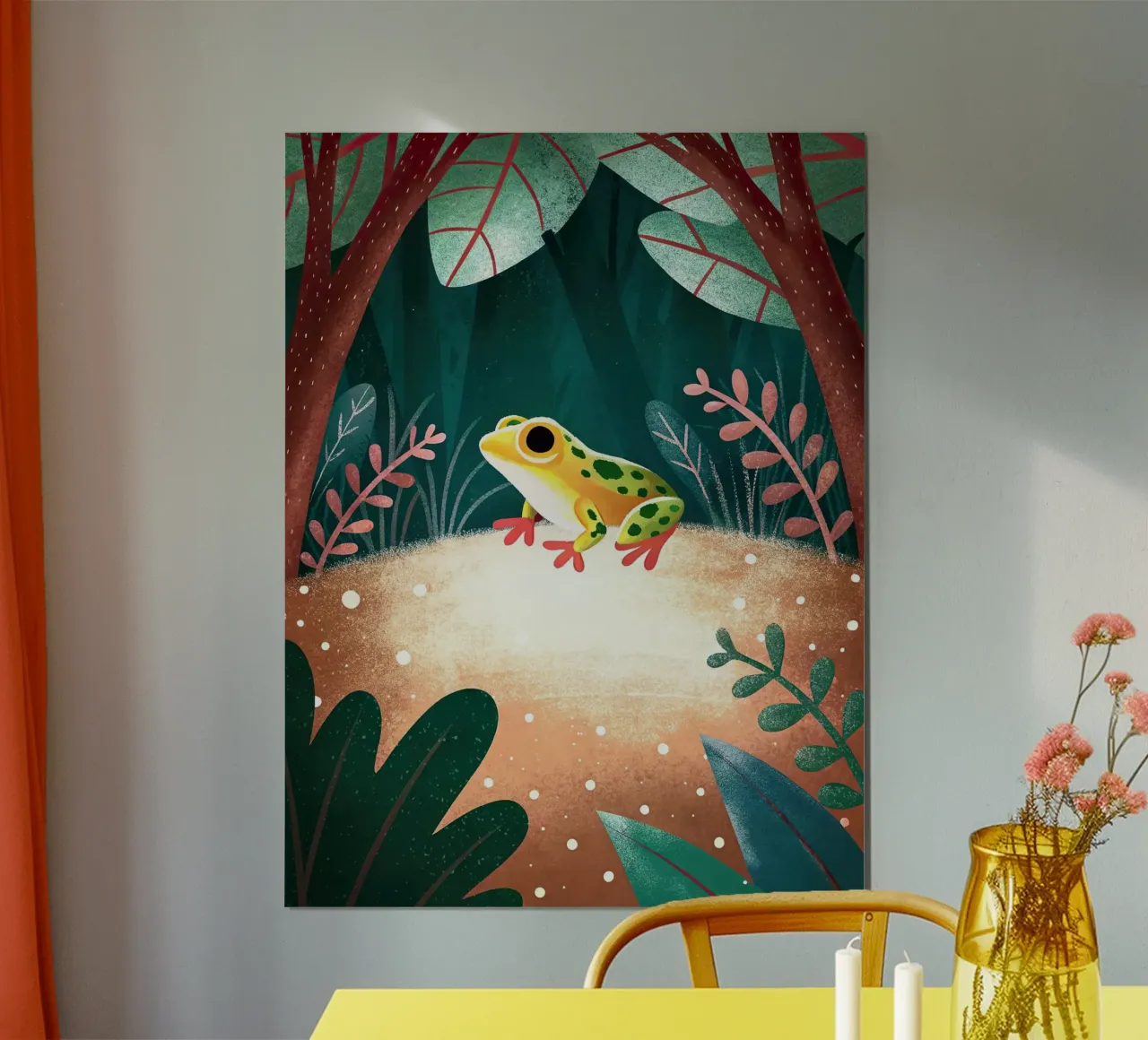 la rana della foresta poster con telaio in plastica da 🐹 BABY ART PRINTS