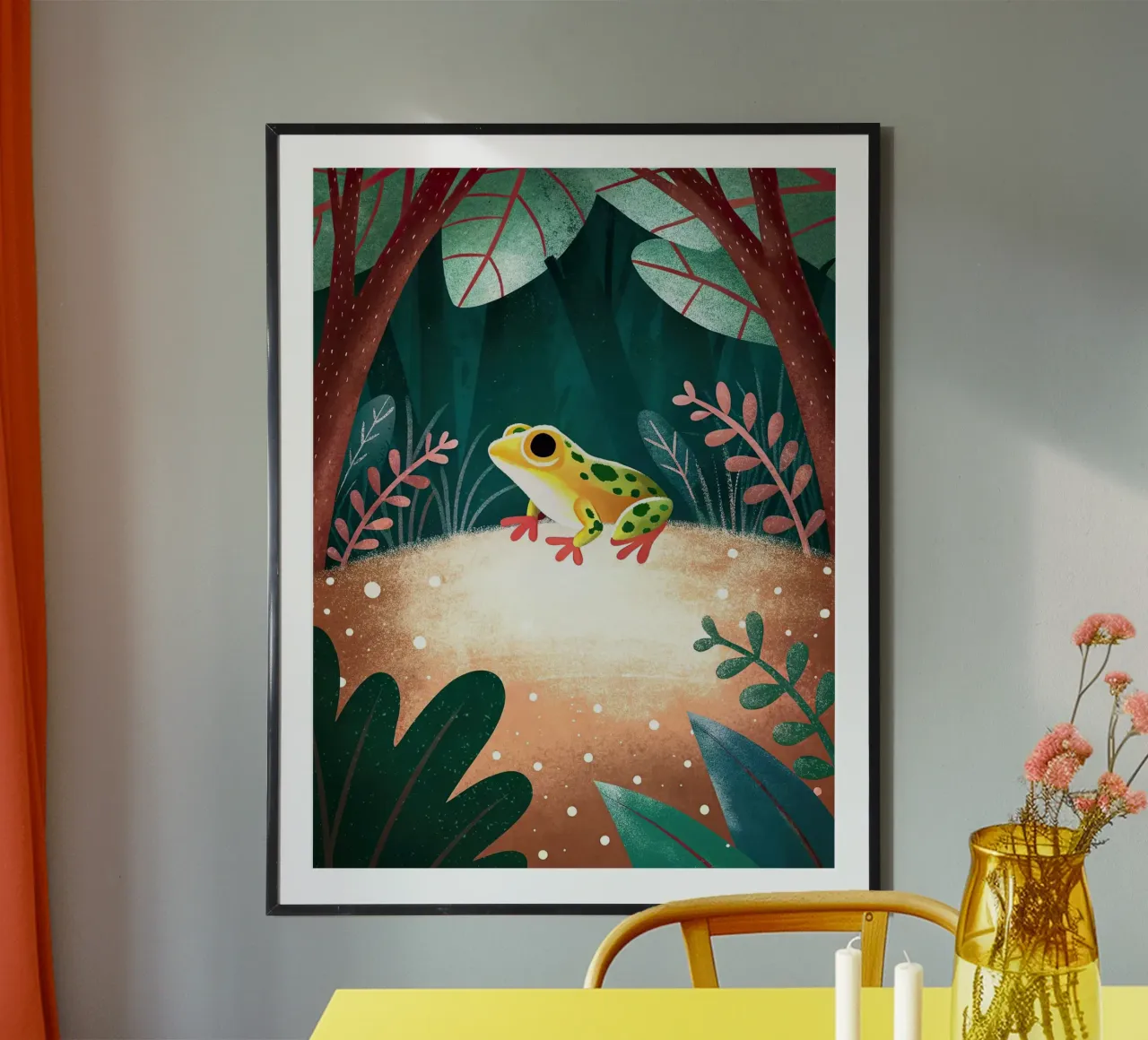la rana della foresta poster con telaio in plastica da 🐹 BABY ART PRINTS