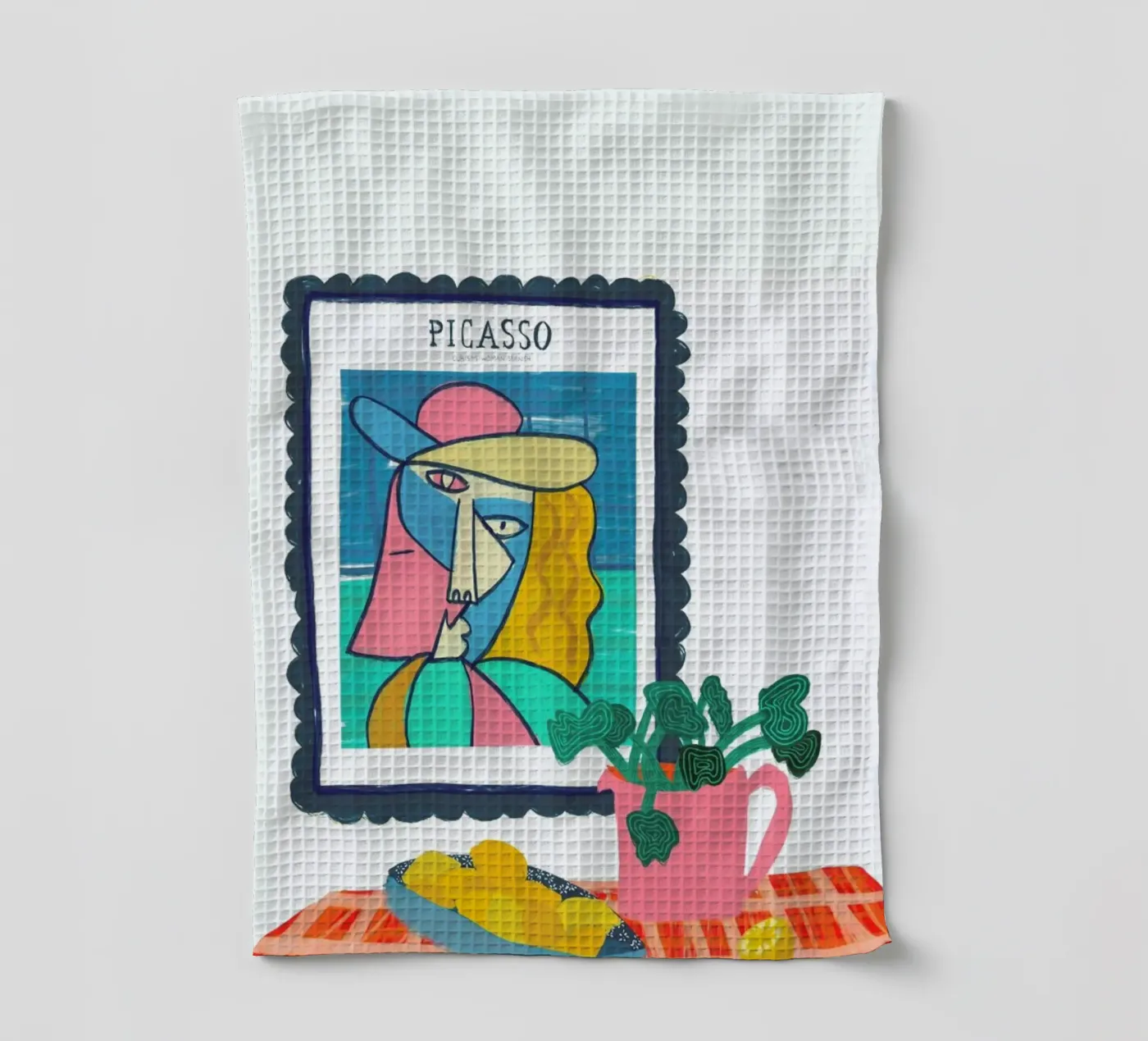 Kitchen Setup tea towel by Maria Kritzas