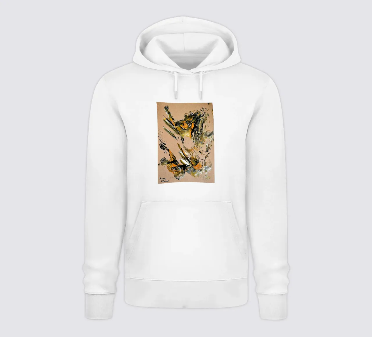 MESSAGE FROM THE HEART 25 felpa con cappuccio da Thierry Vobmann Abstract painting