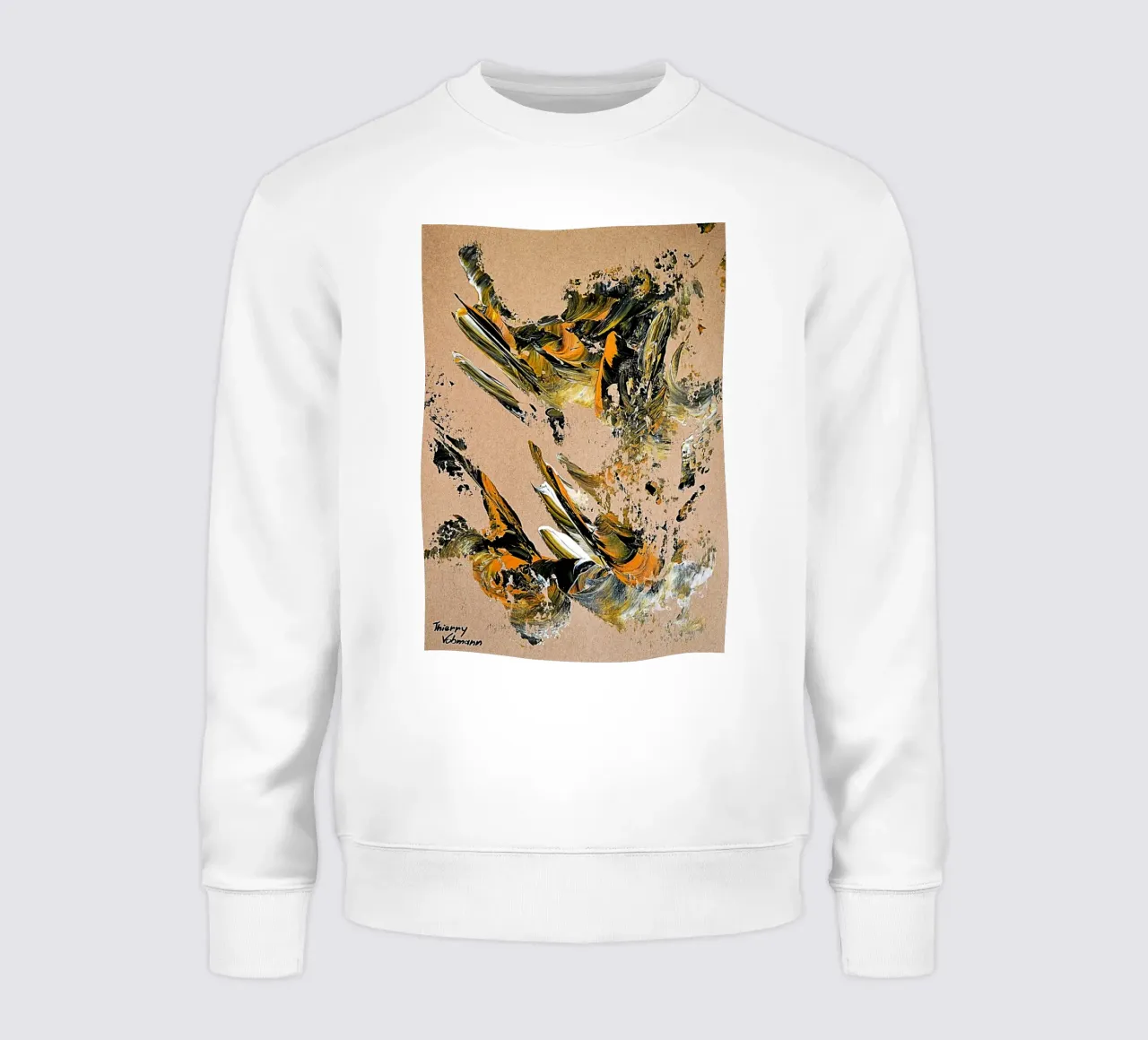 MESSAGE FROM THE HEART 25 sweatshirt by Thierry Vobmann Abstract painting