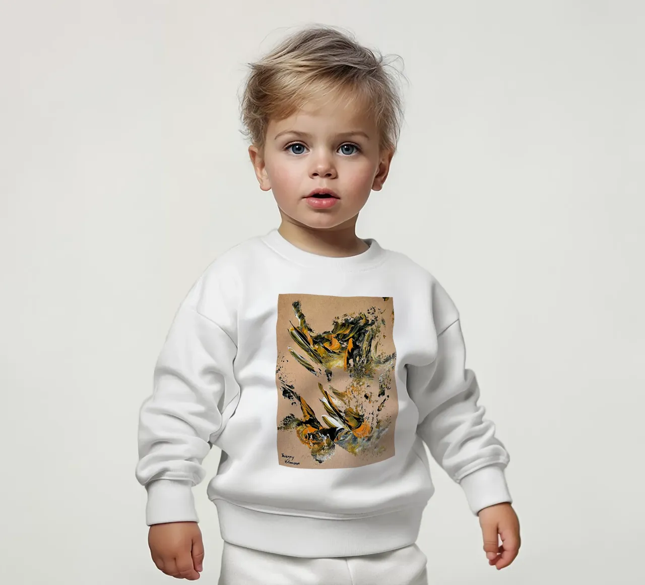 MESSAGE FROM THE HEART 25 felpa neonato da Thierry Vobmann Abstract painting