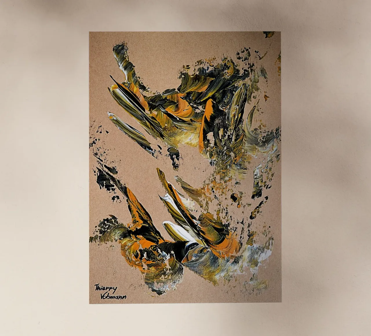 MESSAGE FROM THE HEART 25 lámina retroiluminada de Thierry Vobmann Abstract painting