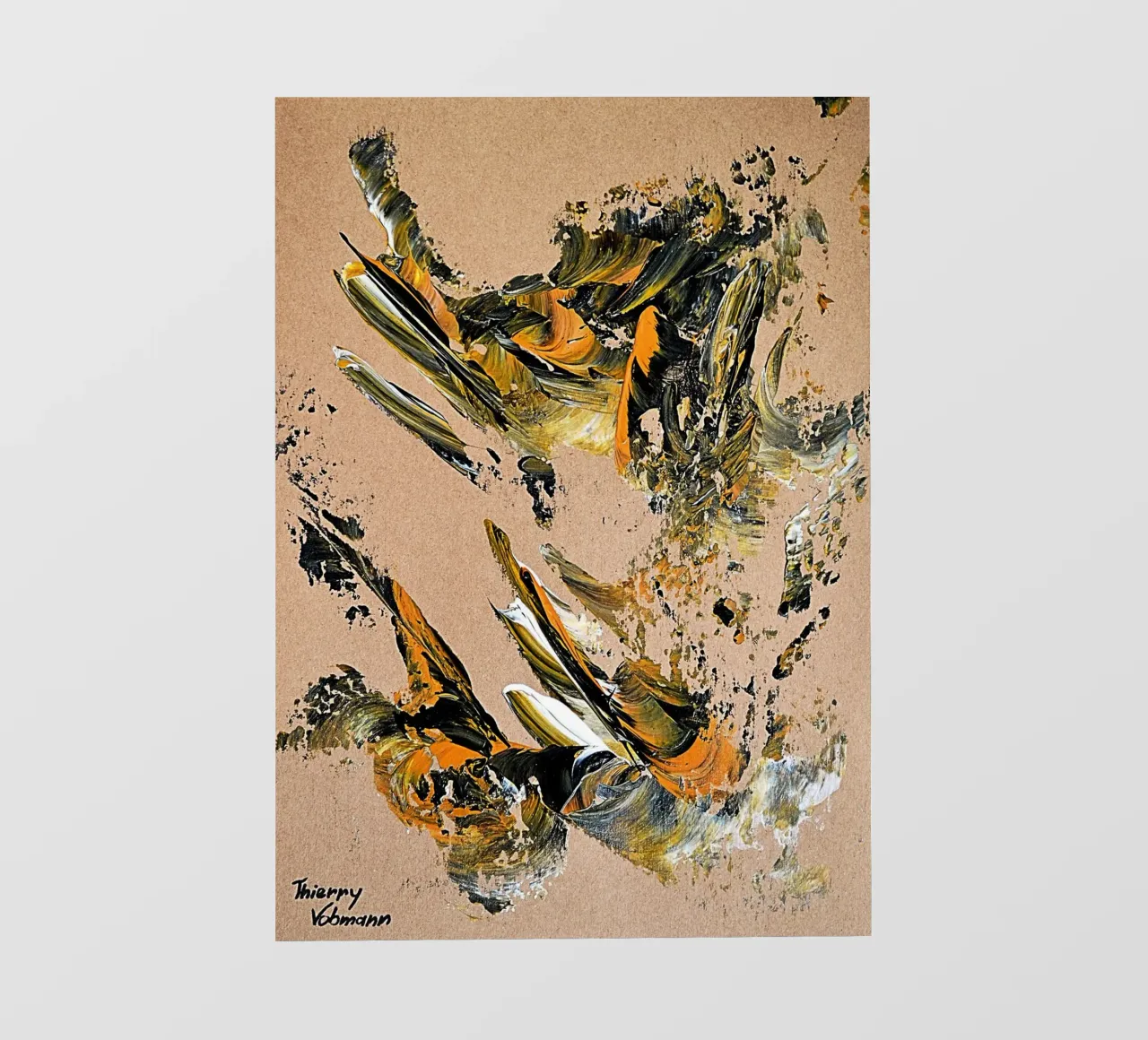 MESSAGE FROM THE HEART 25 pellicola backlit da Thierry Vobmann Abstract painting