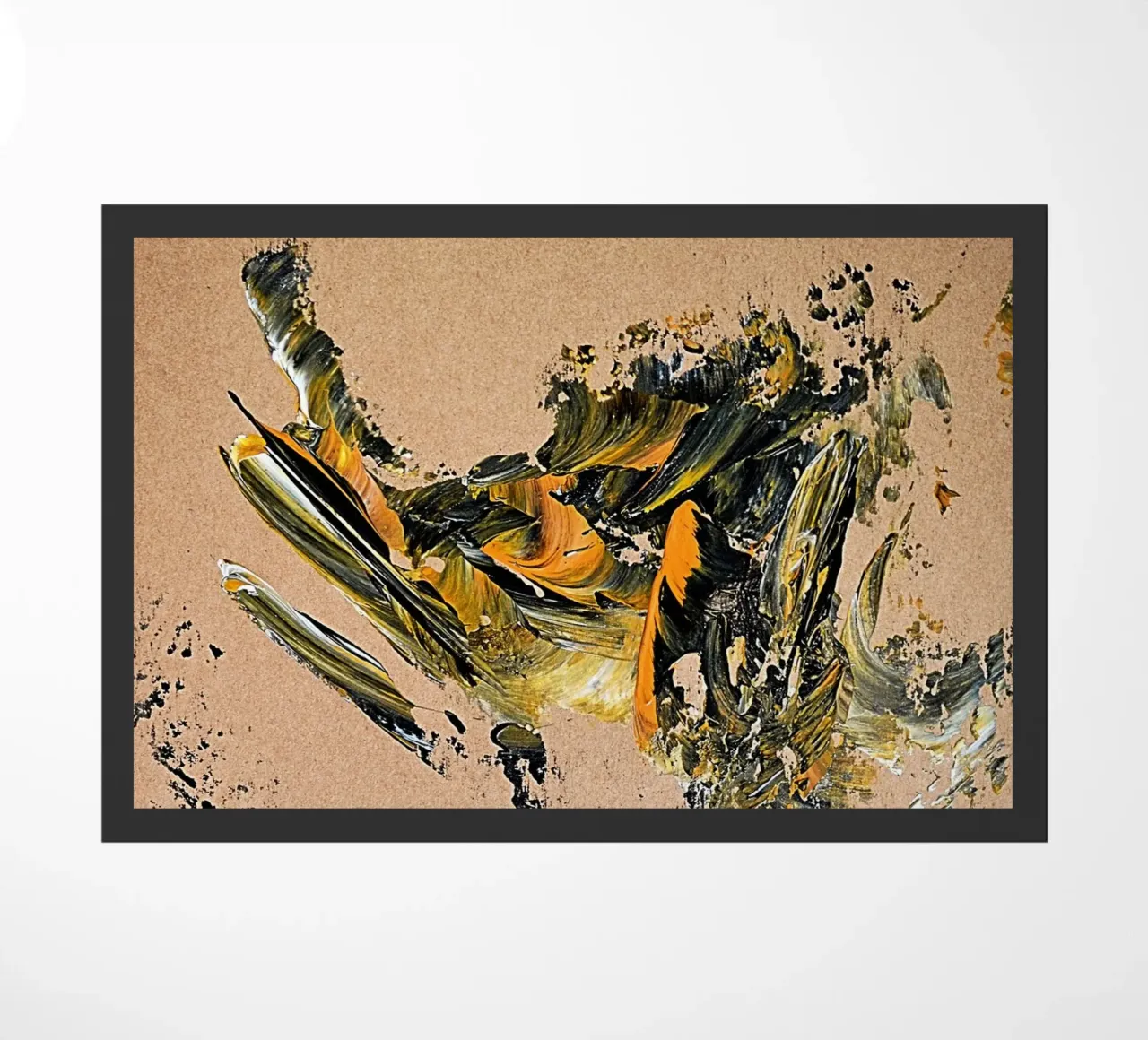 MESSAGE FROM THE HEART 25 doormat by Thierry Vobmann Abstract painting