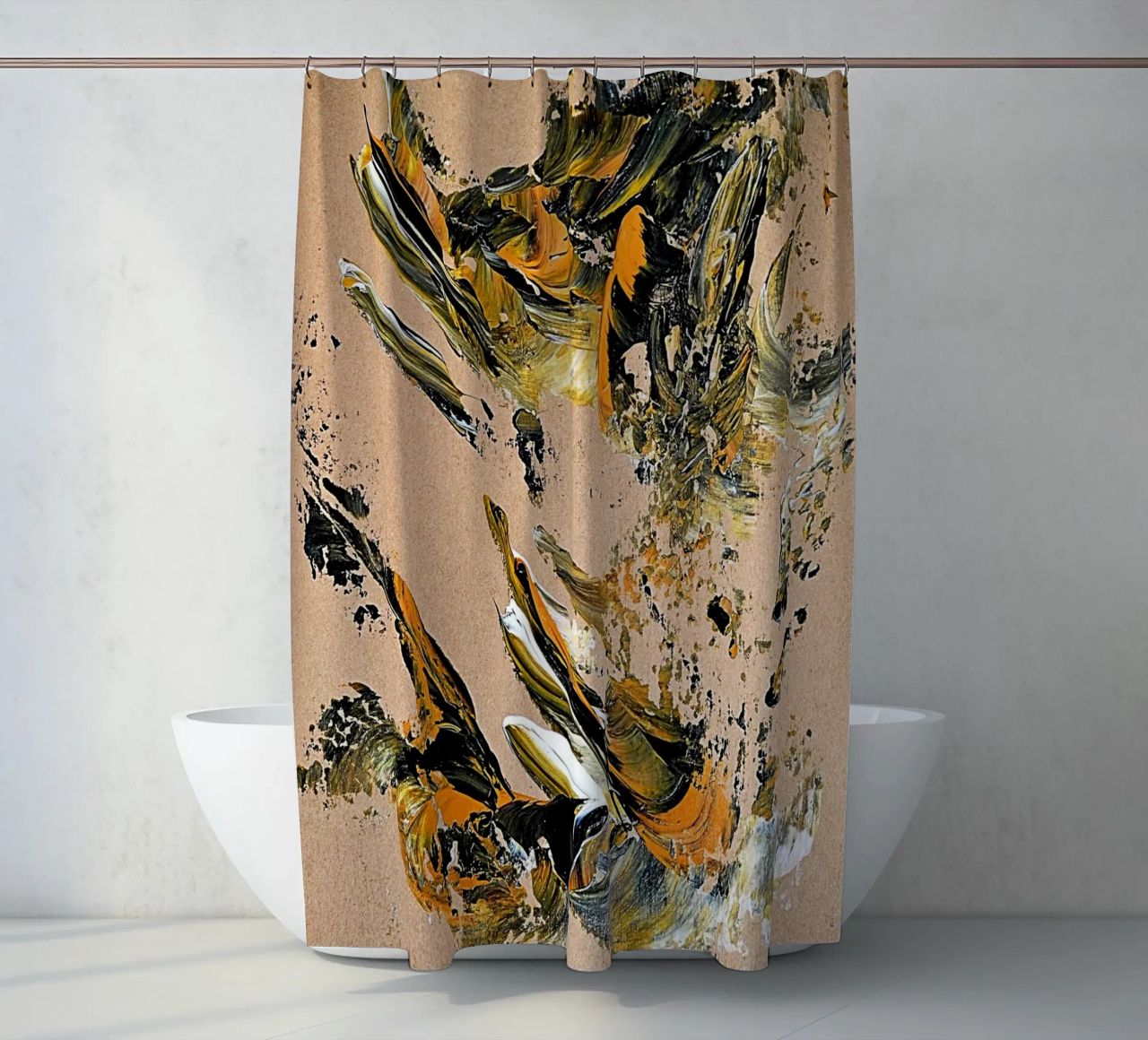 MESSAGE FROM THE HEART 25 tenda da doccia da Thierry Vobmann Abstract painting